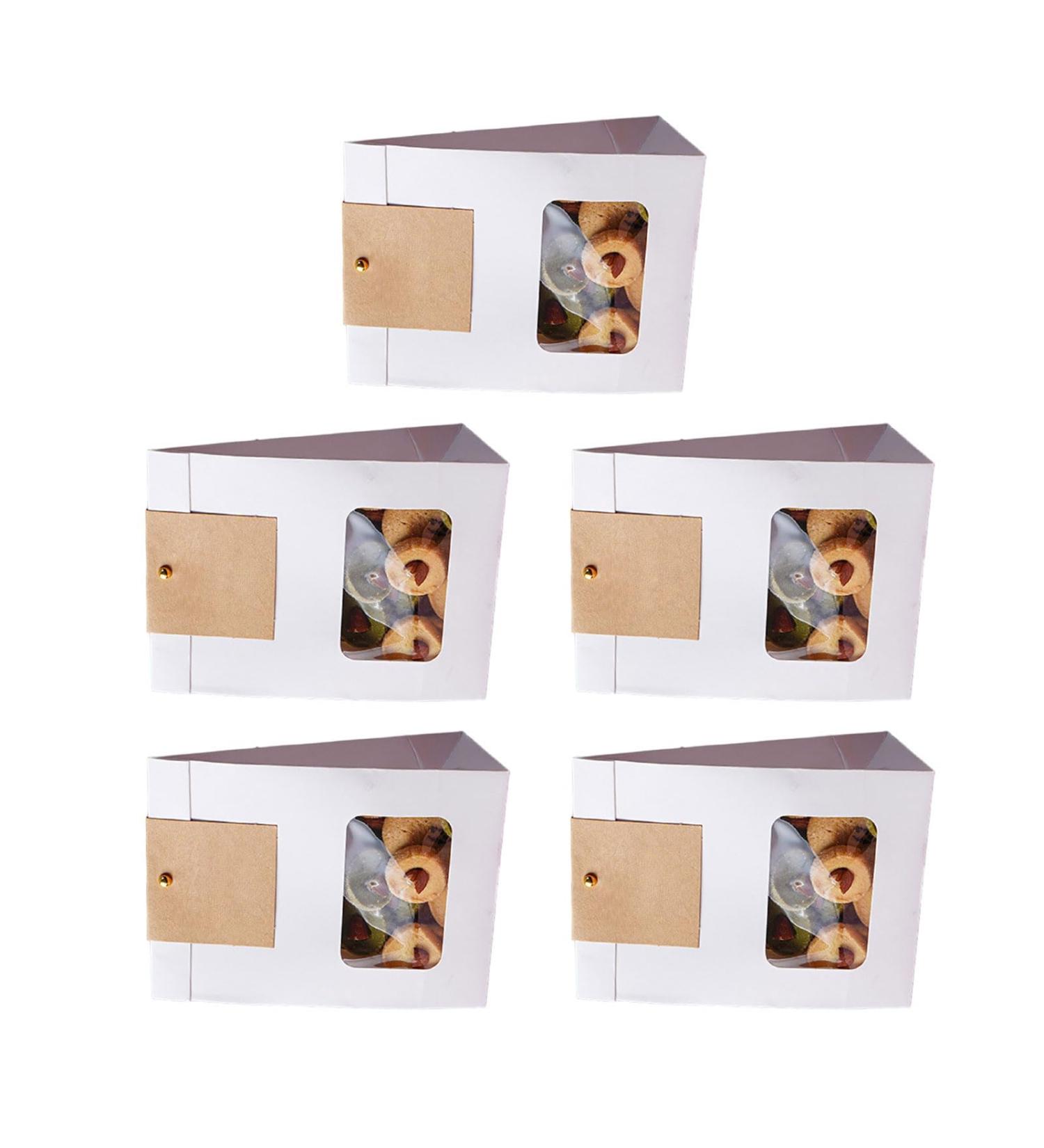 Pack Of 50 Practical Paper Bags Cookie Package Bag With Window Convenient Packaging Bag For Baking Food Parties Supplies Clear Window Packaging Bag - Buy Online on GoSupps.com