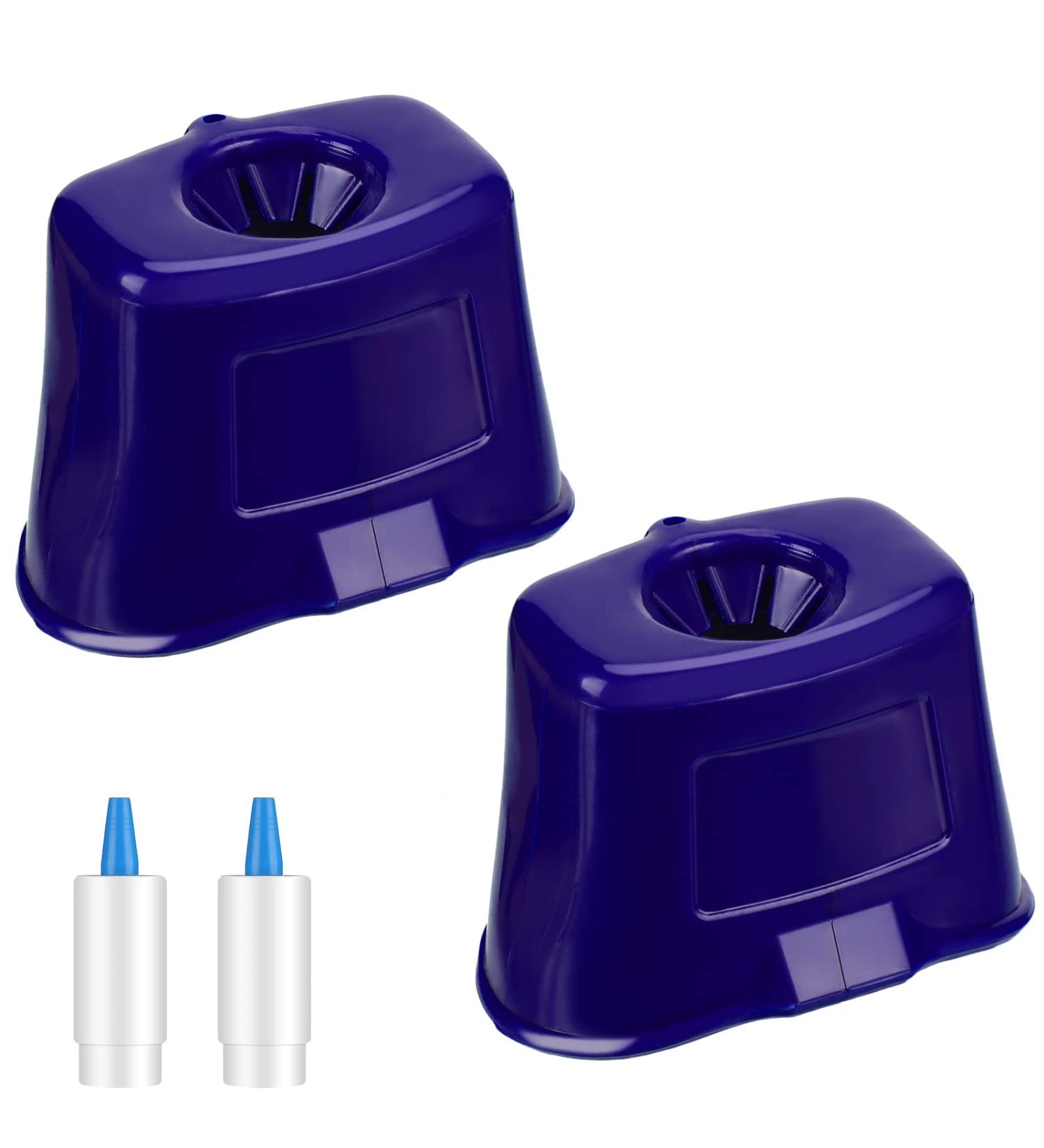 2 Pcs Blue Eye Drop Guide & Dispenser for Elderly | Portable & Reusable Eye Drop Assist Device for Eyedrop Bottles - Buy Online on GoSupps.com