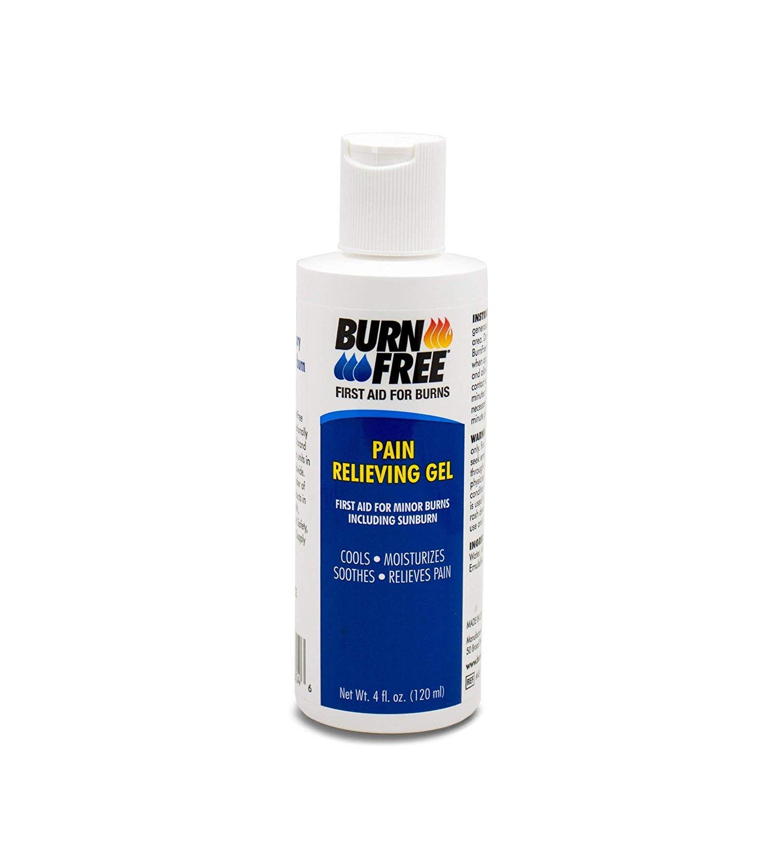 Burn Free Pain Relieving Gel, Maximum Strength- Fast relief for minor burns including sunburn