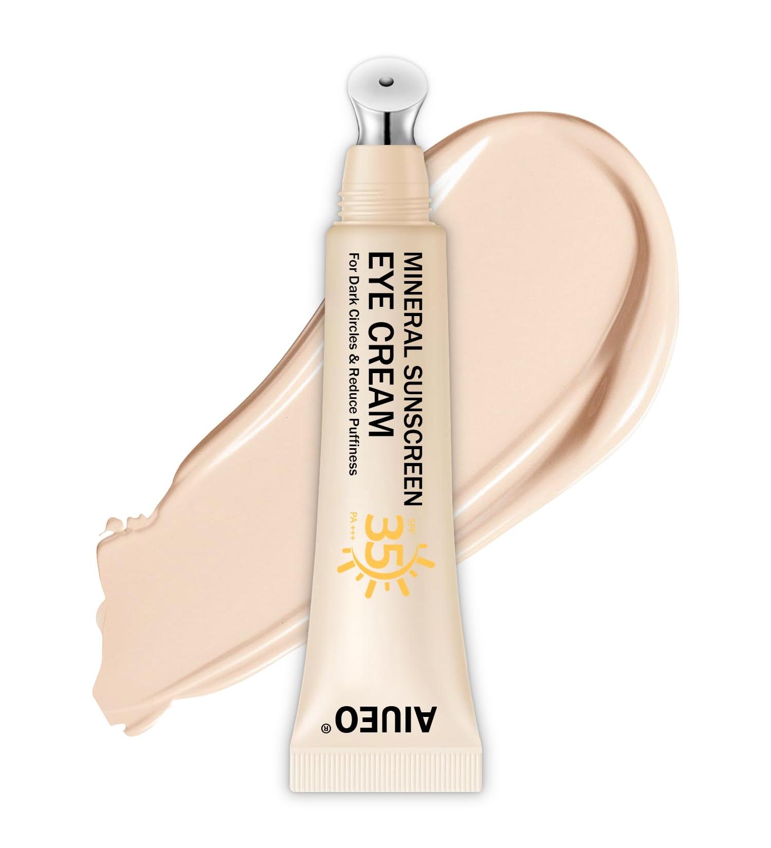 Scarman 3-in-1 Anti-Aging Mineral Eye Cream with SPF 35 | Dark Circles & Fine Lines Treatment | Blue Light Protection - 15ML (#01 Light - Buy Online on GoSupps.com