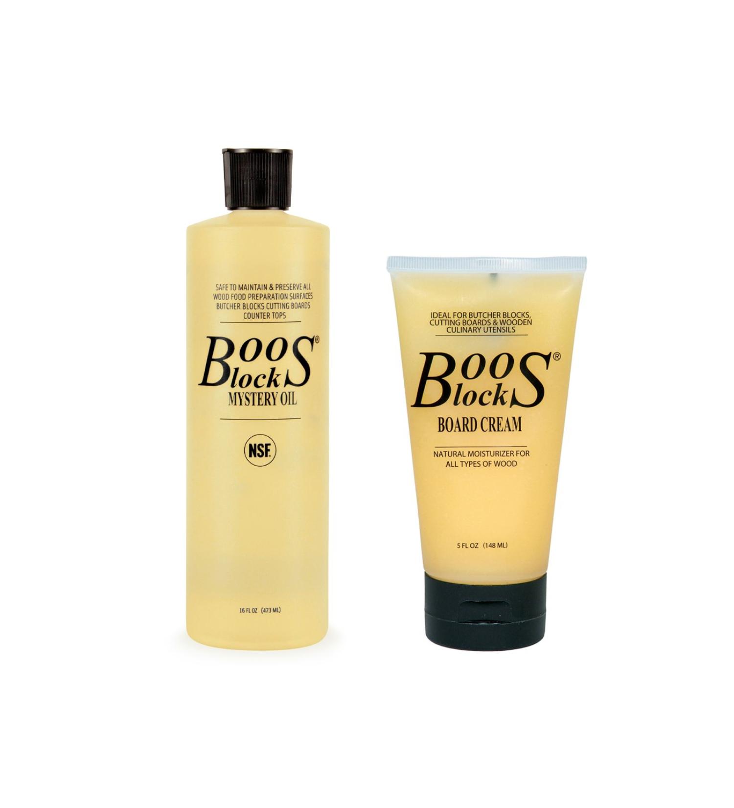 John Boos Block MYSCRM Essential Care Set - 16oz Mystery Oil & 5oz Board Cream - Buy Online on GoSupps.com
