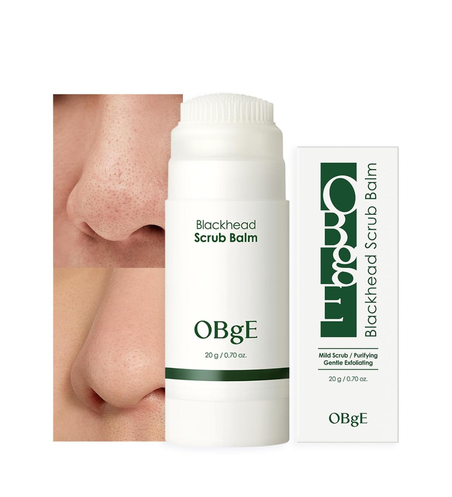 OBgE Blackhead Scrub Balm (0.7oz) - Moisturizing Scrub Stick for Blackhead Removal Pore Minimizing Gentle Exfoliation & Moisturization. Tea Tree Green Tea & Heartleaf. (0.7oz) Pack of 1 - Buy Online on GoSupps.com