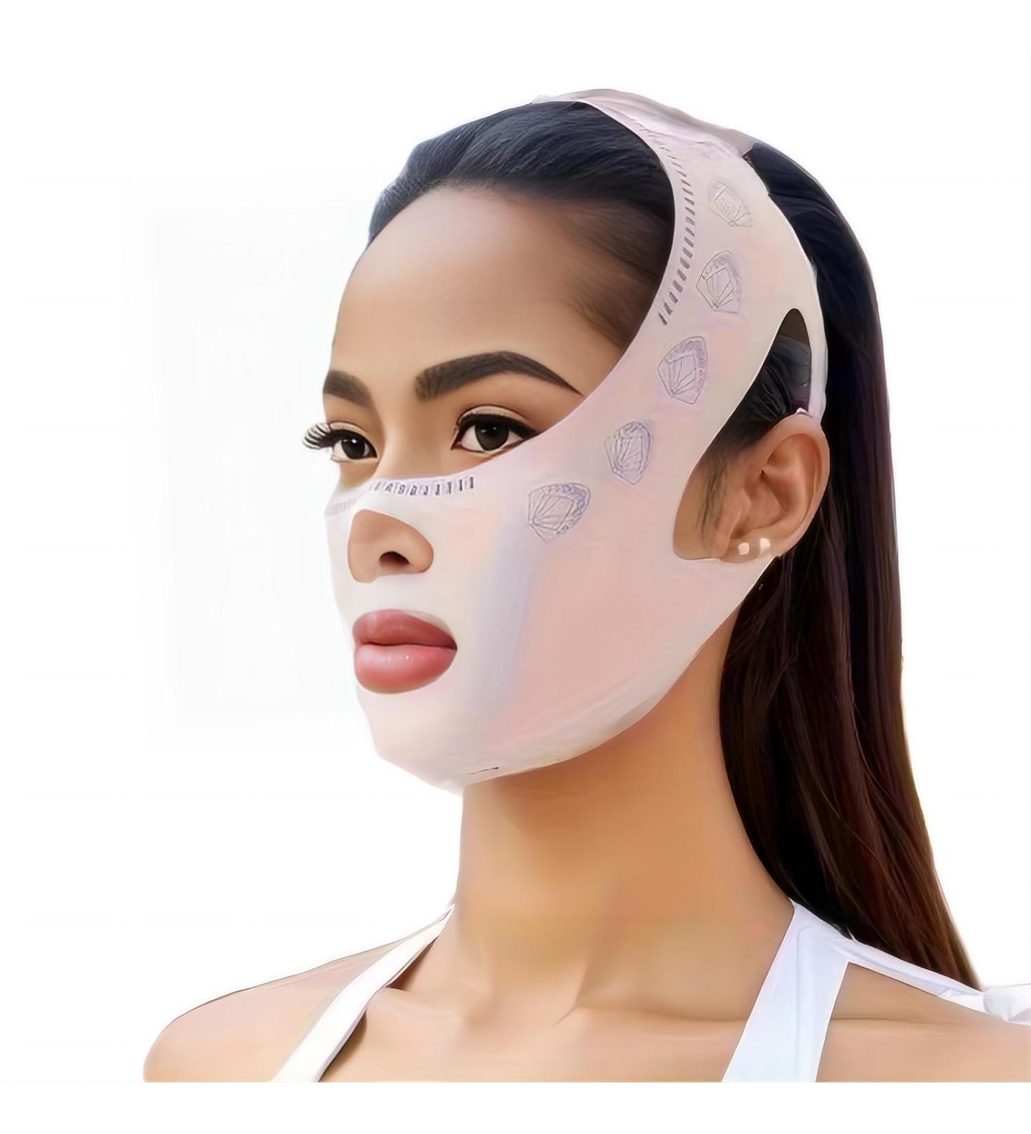 V Line Face Lifting Strap - Chin & Cheek Lift Bandage for Women | Sleep Mask for V Face Lift | Ideal Gift - Buy Online on GoSupps.com