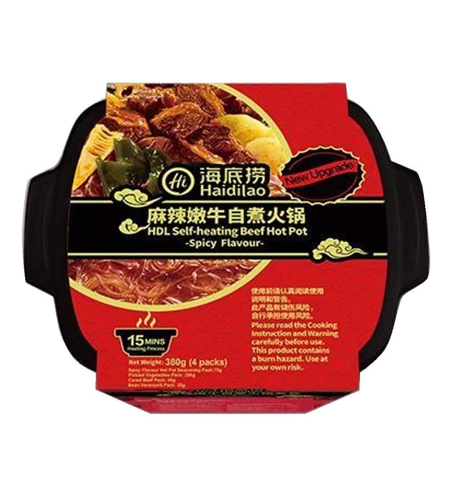 Haidilao Self-Heating Beef Hot Pot Spicy Flavour 380g