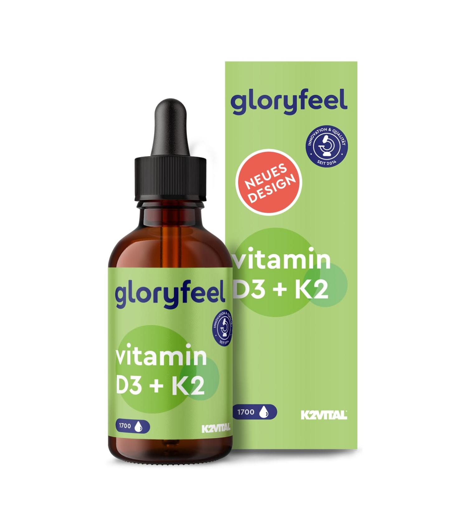 Premium Vitamin D3 + K2 Drops 1 700 (50ml) - All-Trans K2Vital | High-Dose Lab-Tested Additive-Free | Made in Germany - Buy Online on GoSupps.com