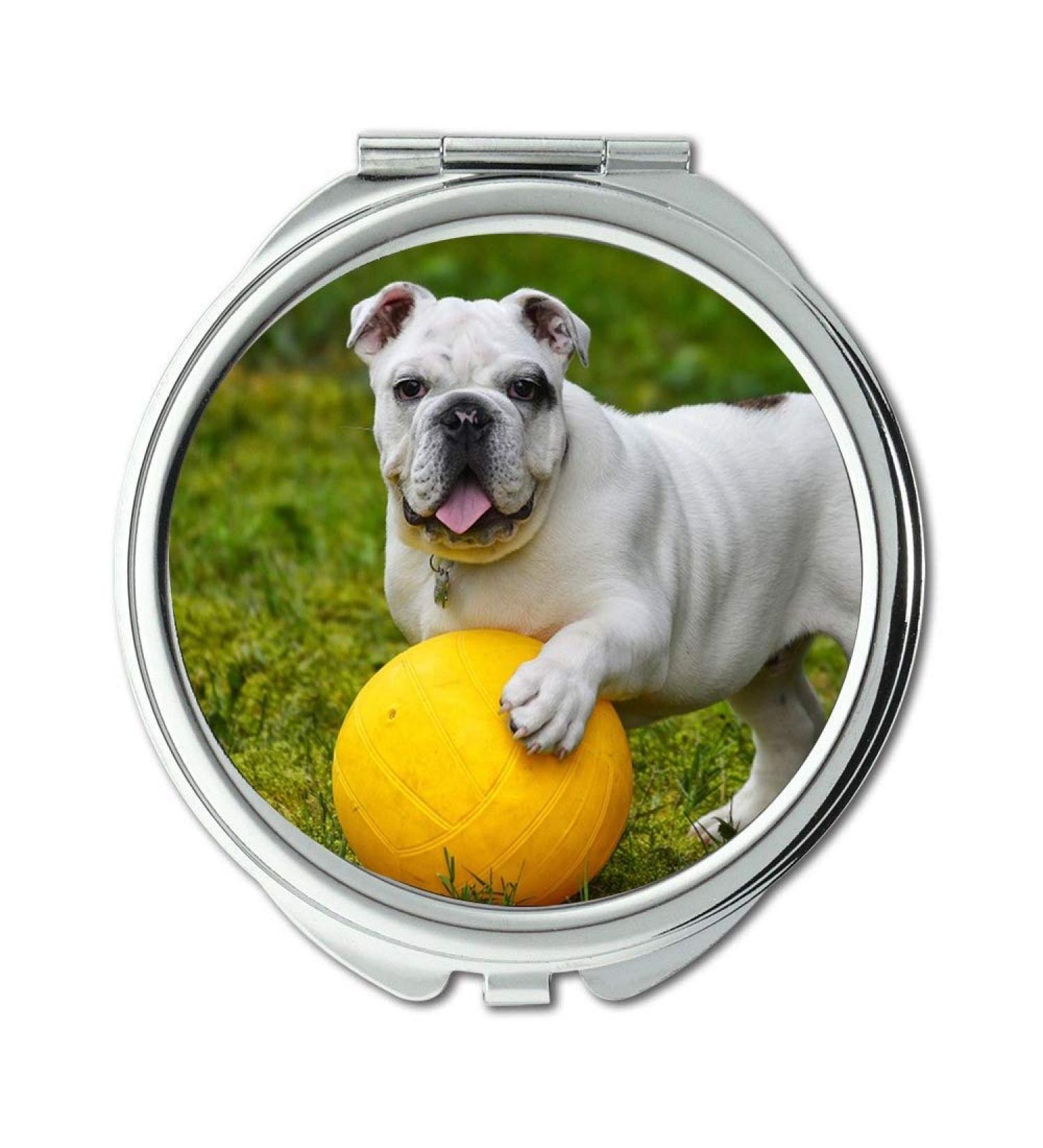 Mirror Travel Mirror English Bulldog Bulldog Dog Ball Pocket Mirror portable mirror - Buy Online on GoSupps.com