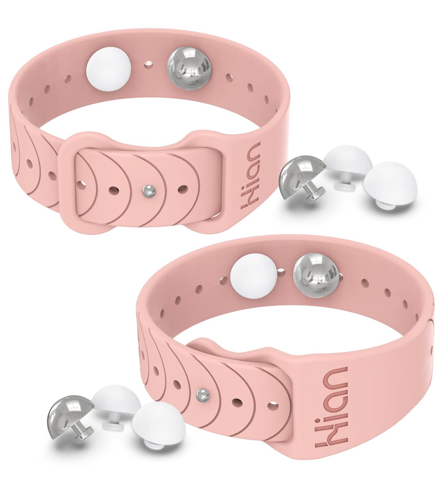 Travel Acupressure Bracelets - Relief from Morning Nausea Seasickness & Motion Sickness - Pink Pair | Ideal Travel Companion - Buy Online on GoSupps.com