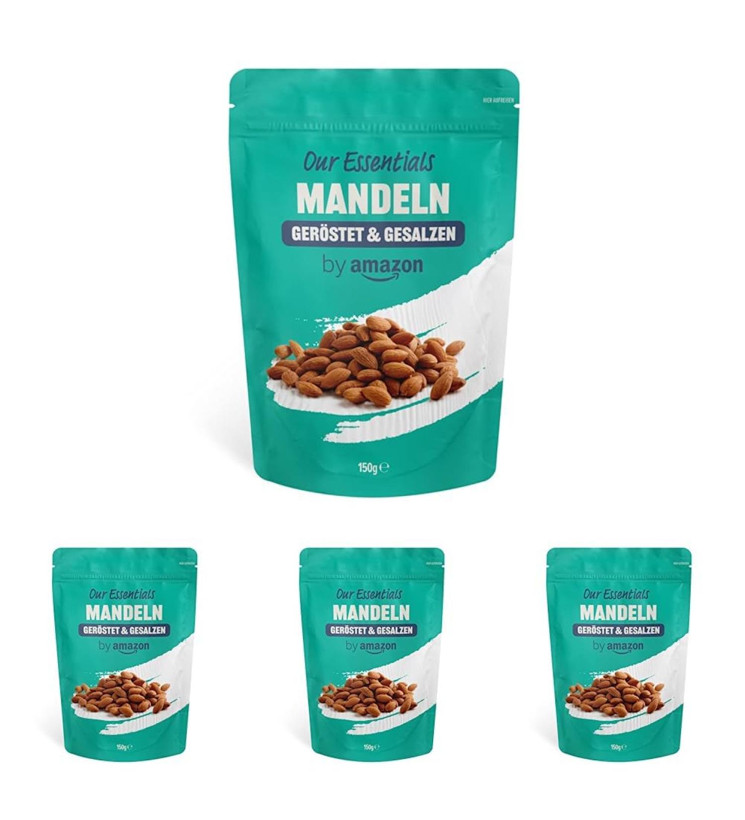 Buy Amazon Roasted & Salted Almonds - 150g (Pack of 4) - Premium Quality International Shipping - Buy Online on GoSupps.com