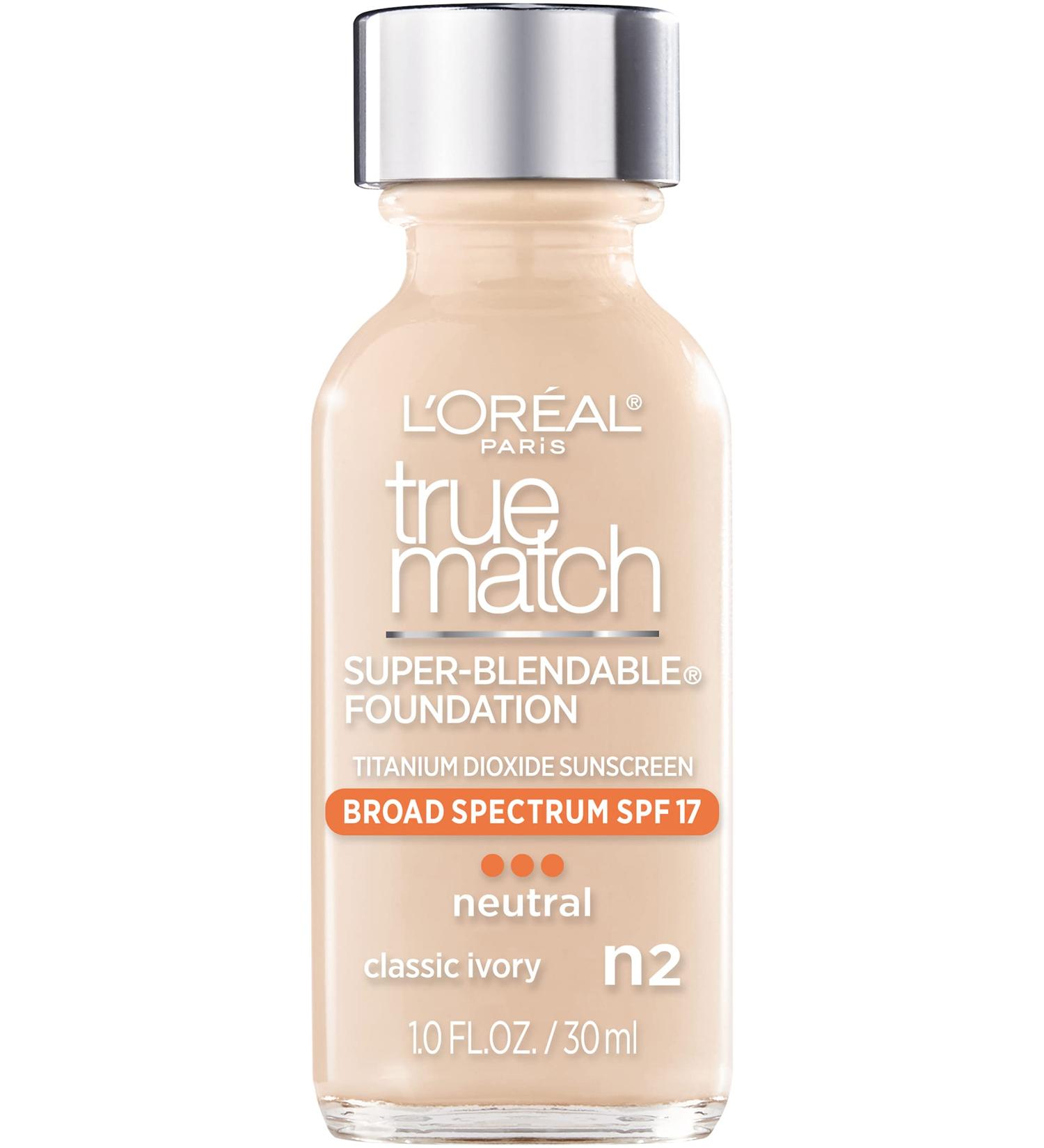 L'Oreal True Match Super-Blendable Makeup N2 Classic Ivory 1 oz - Flawless Finish Foundation - Buy Online on GoSupps.com