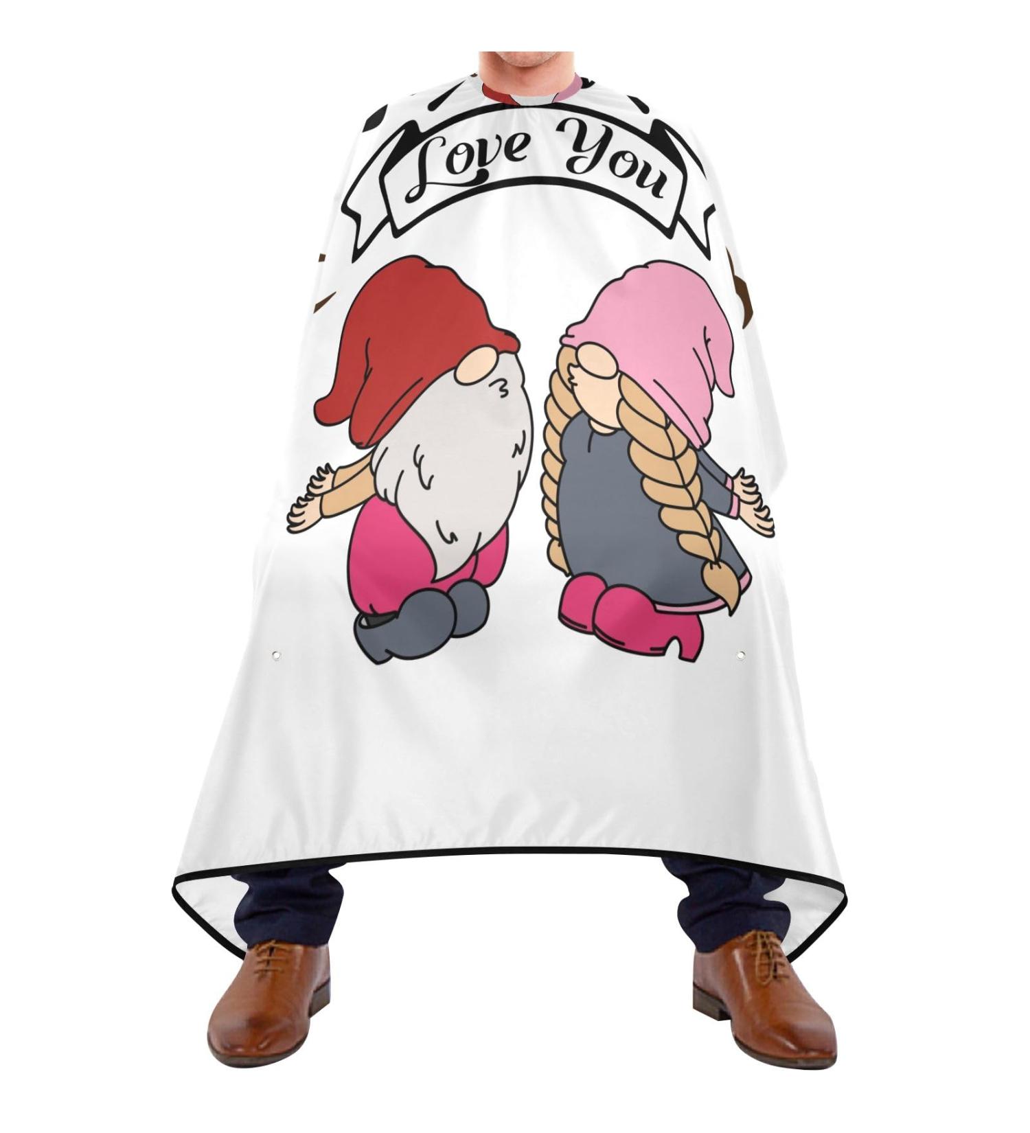 Waterproof Gnome & Cheetah Barber Cape - Unisex Hair Cutting Bib for Men | International Shipping - Buy Online on GoSupps.com