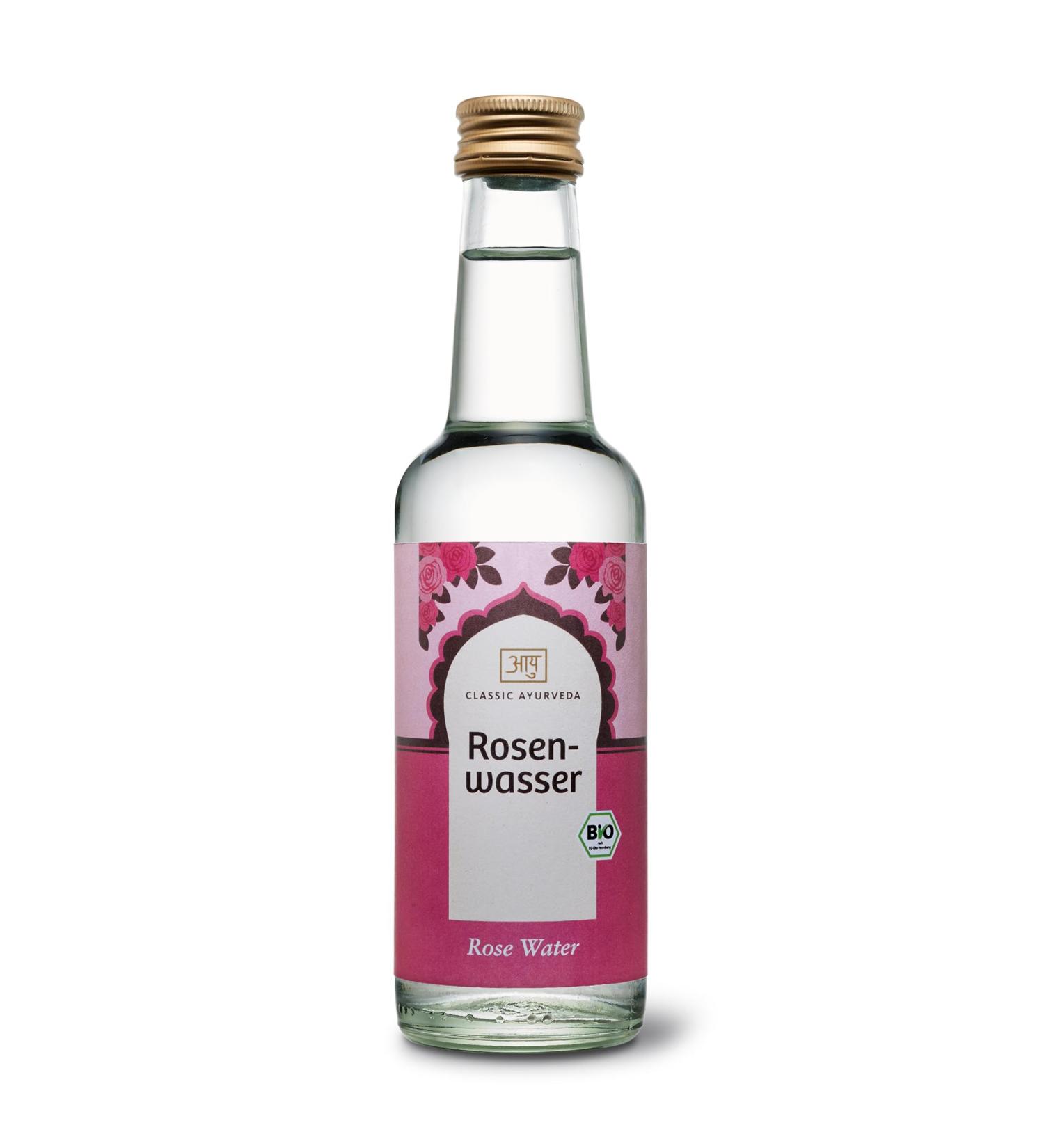 Classic Ayurveda - Organic rose water - 250 ml - For flavouring desserts in Arabic and Indian cuisine