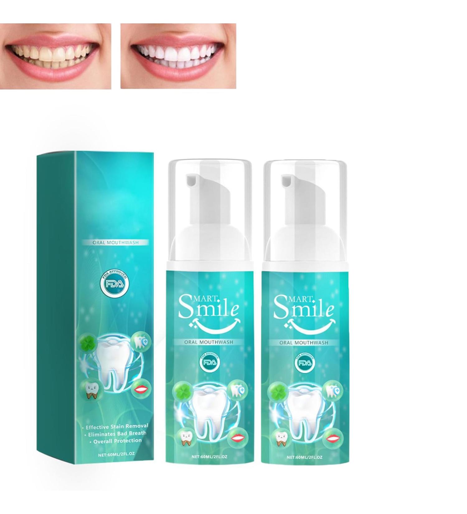 Furzero Smartsmile Mouthwash - 60ml Total Care Oral Rinse for Healthy Teeth (2PC) | Buy Internationally - Buy Online on GoSupps.com