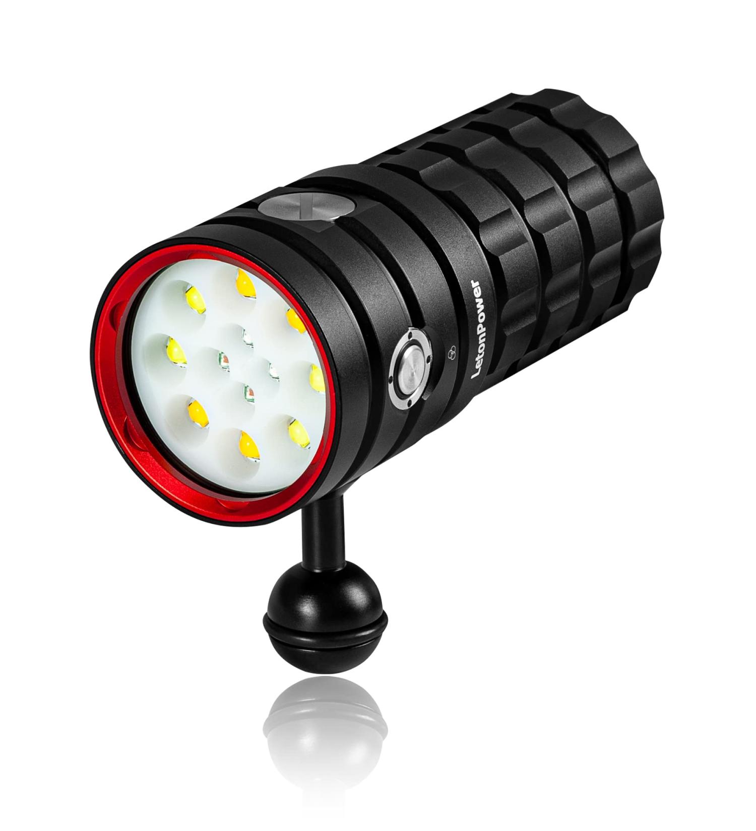 LetonPower Dive Light TS S Pro 13000 Lumens Diving Flashlight - Underwater Video Light with Type-C Charging | Professional Underwater Sports - Buy Online on GoSupps.com