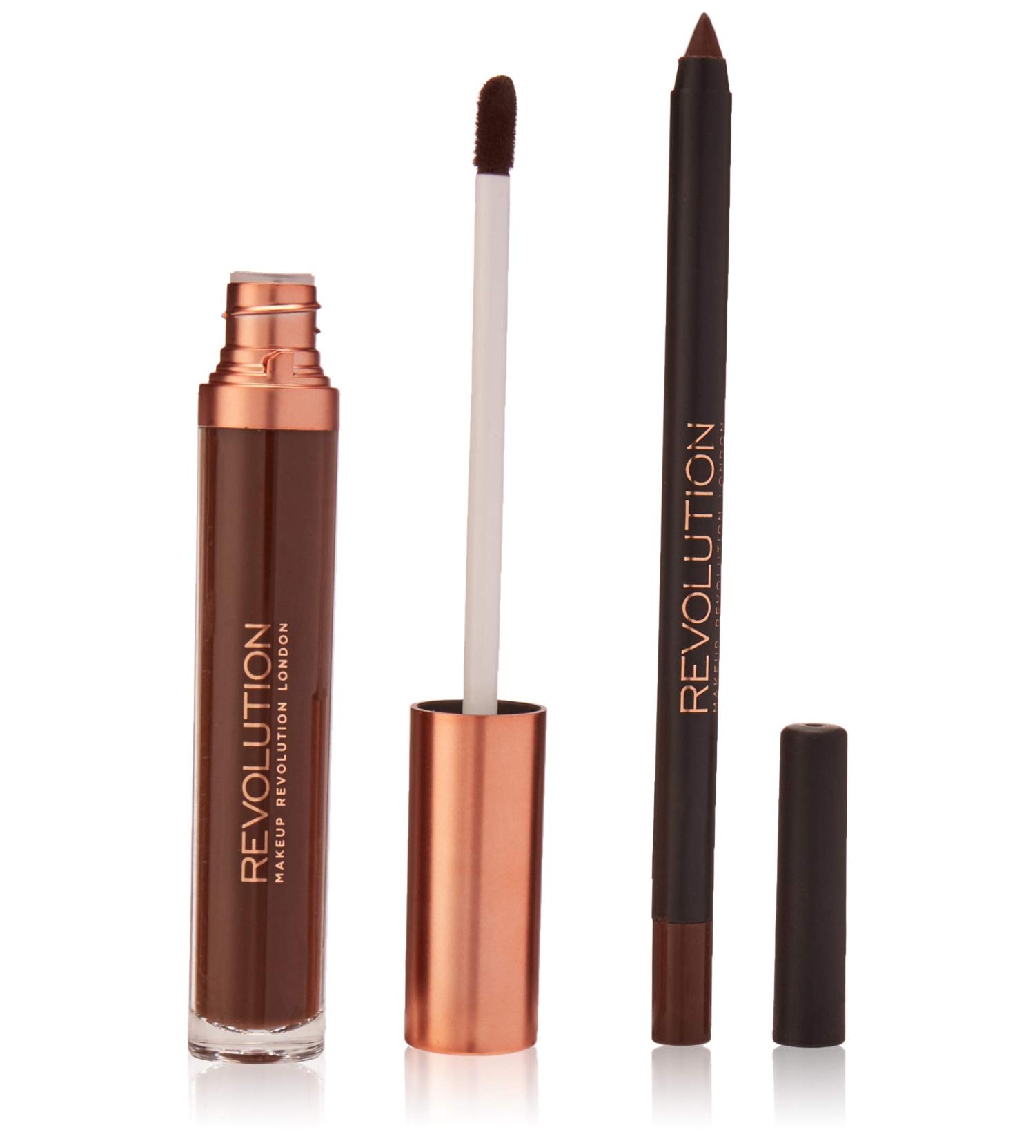MakeUp Revolution Retro Luxe Matte Lip Kit - Glory | 2 Pieces Pack of 2 - Buy Internationally - Buy Online on GoSupps.com
