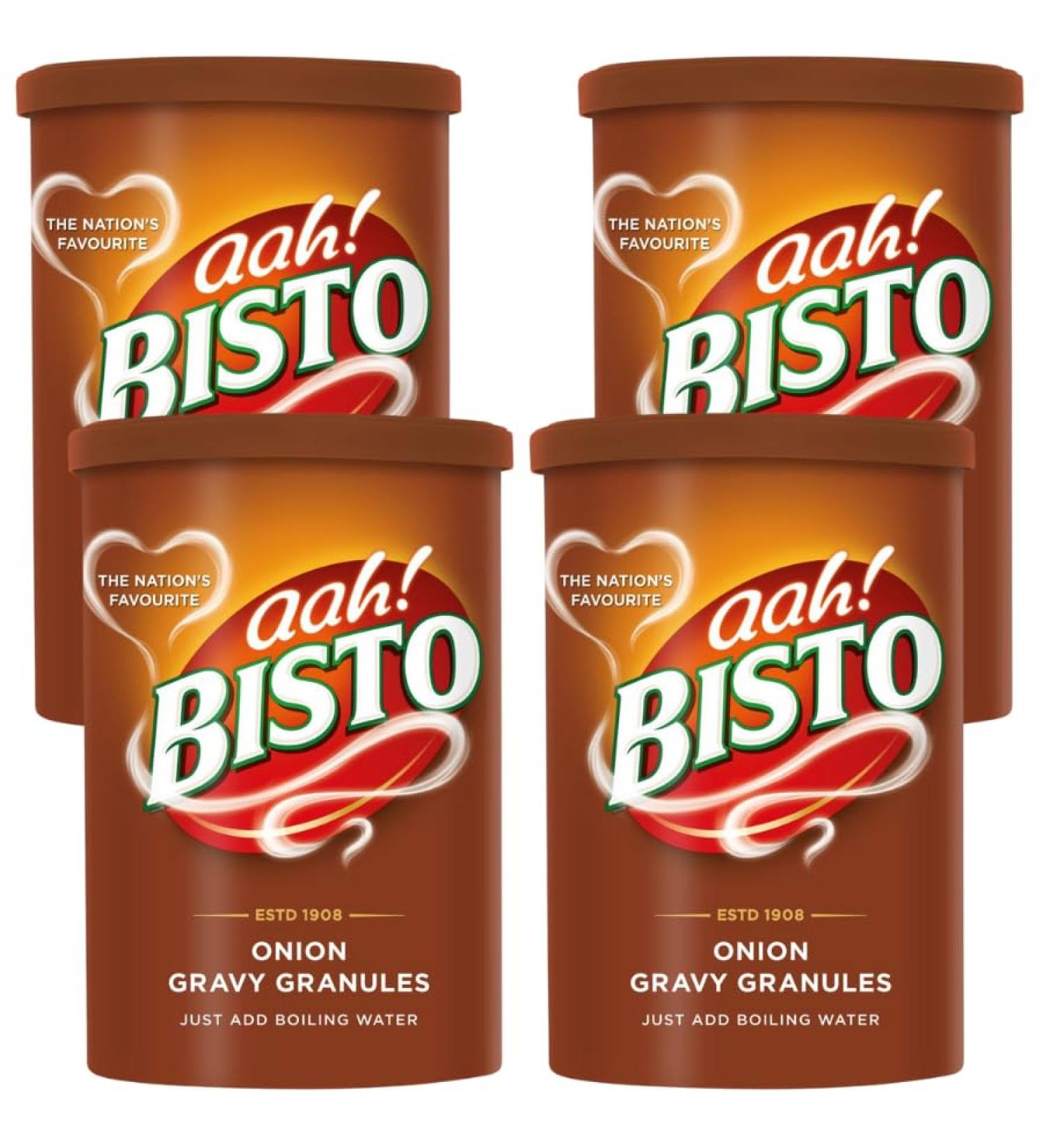 Bisto Onion Gravy Granules 190g - 4 Pack | Just Add Boiling Water Low In Fat & Sugar. - Buy Online on GoSupps.com