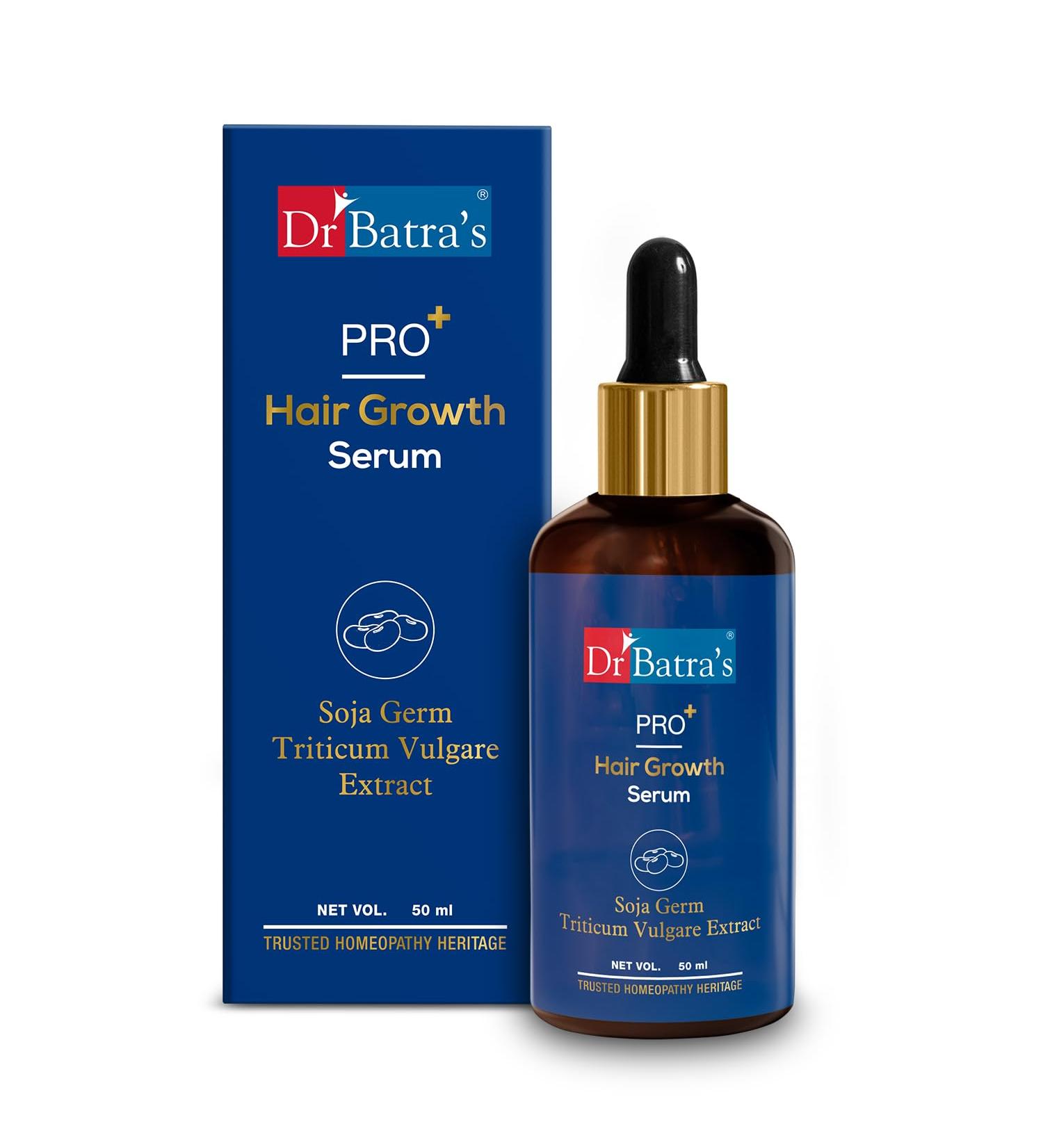 Dr Batra s Pro+ Hair Growth Serum 50 gm | Natural Hair Serum for Thicker Healthier Hair - International Shipping Available - Buy Online on GoSupps.com
