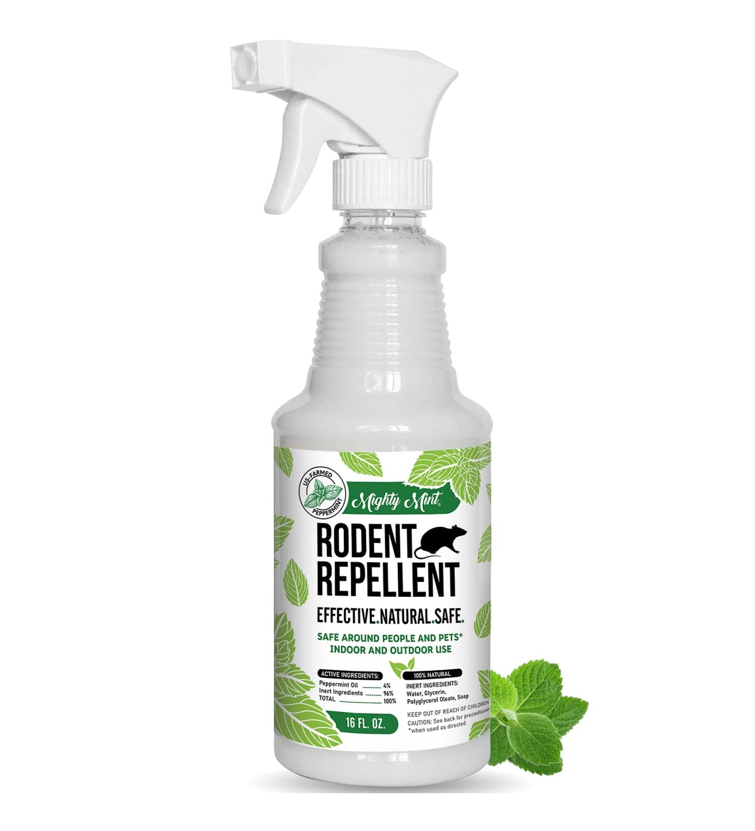 Mighty Mint 16oz Peppermint Oil Rodent Repellent Spray - Natural Pest Control Solution - Buy Online on GoSupps.com