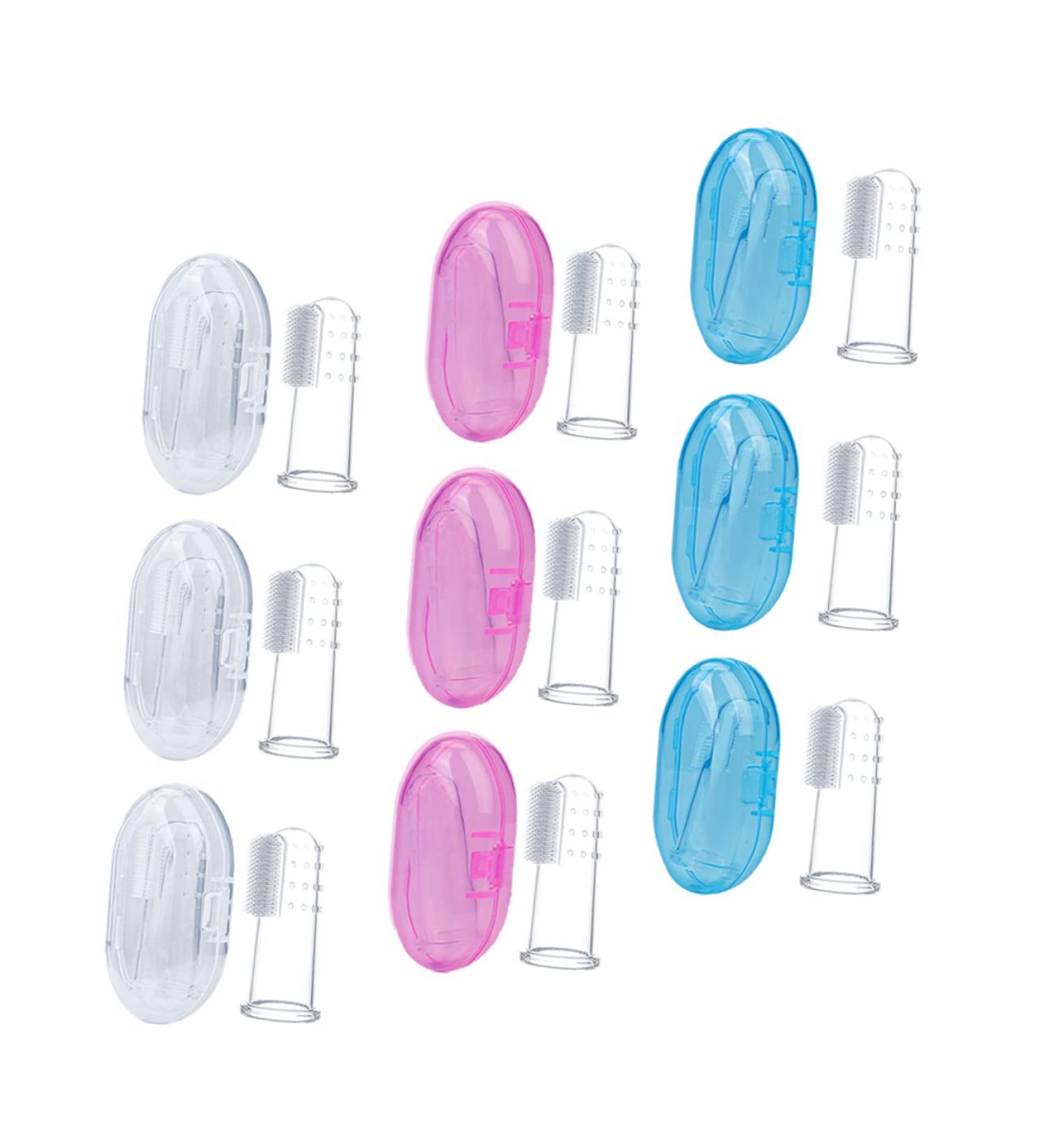 Buy Homsfou 9-Stage Finger Toothbrush for Toddlers | Gentle Baby Massage & Hand Cleaning Brush | Ideal for Newborns & Kids - Buy Online on GoSupps.com