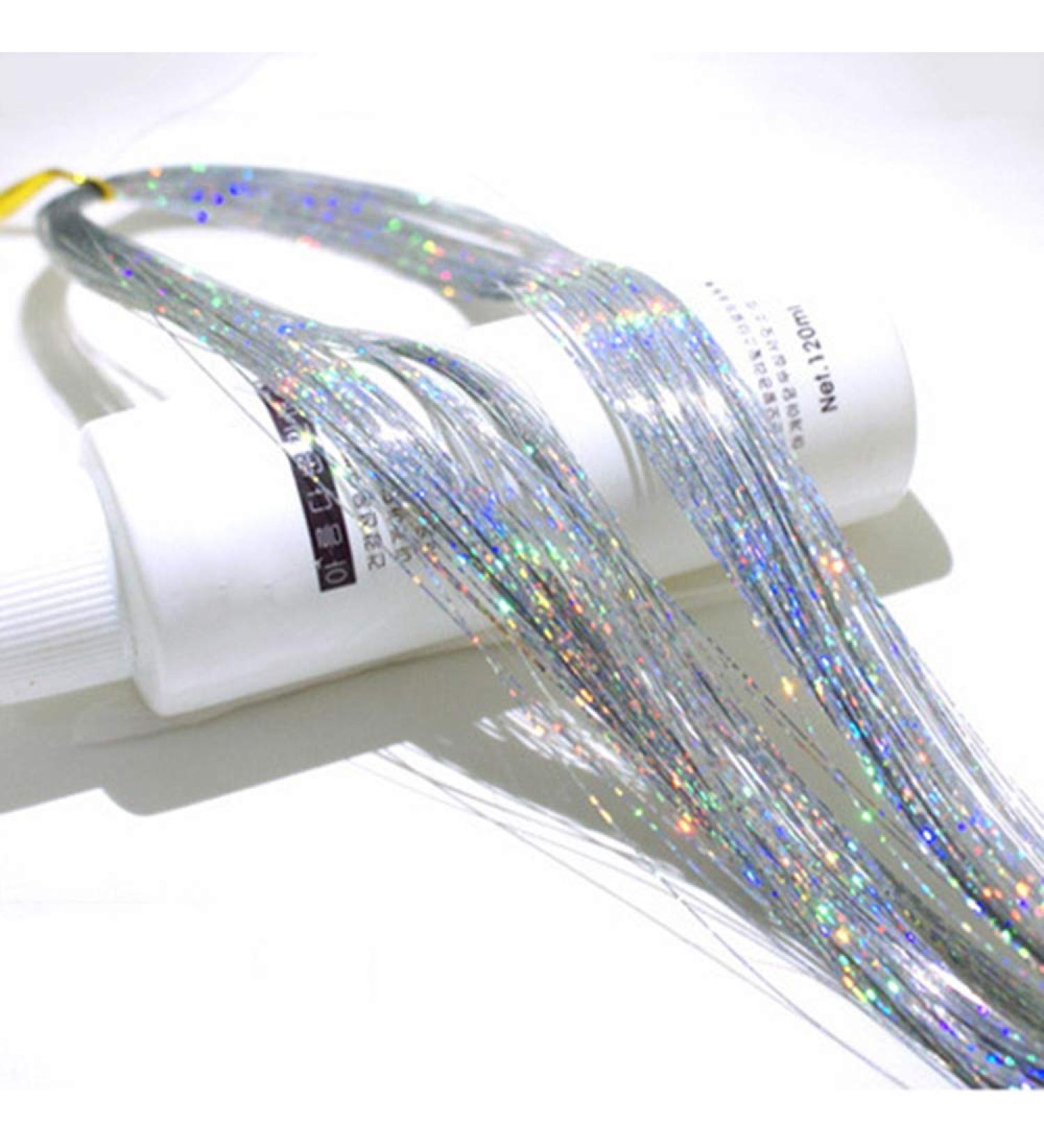 Shop 1x Glitter Tinsel Hair Extensions | Sparkling Hair Bling for Parties - International Shipping Available - Buy Online on GoSupps.com
