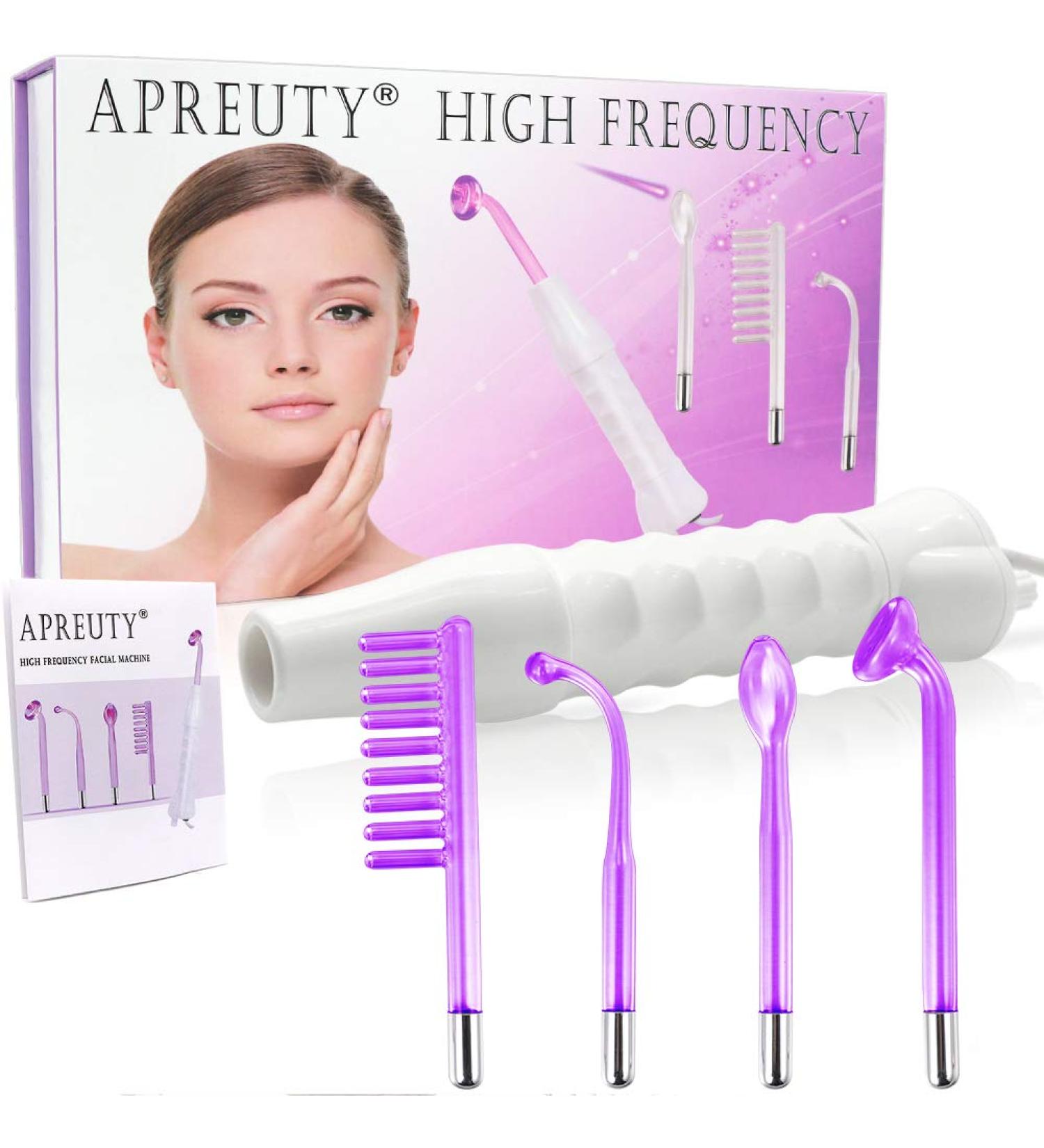 APREUTY Portable Handheld High Frequency Facial Machine with 4 Argon Sticks - Violet - Buy Online on GoSupps.com