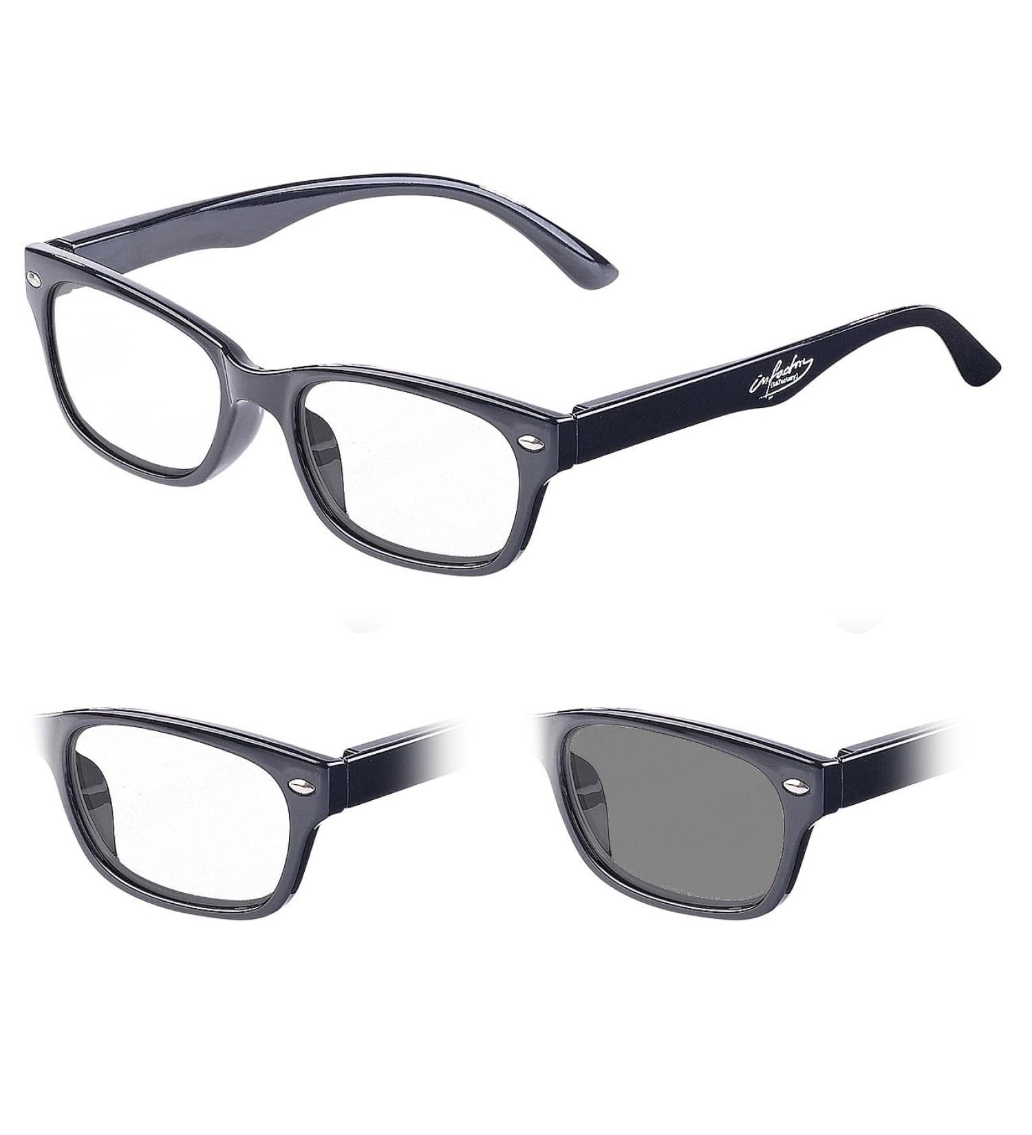 Infactory Self-Tinting Reading Glasses with UV400 Protection - 3.0 Diopters - Stylish Sunglasses for Men - Perfect Gift - Buy Online on GoSupps.com