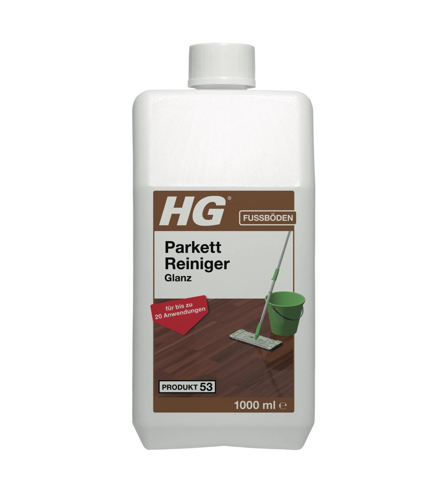 HG Parquet Cleaner Shine | Concentrated Cleaning Agent for Parquet & Wooden Floors | 1L - Fresh Scent & Shine Effect - Buy Online on GoSupps.com