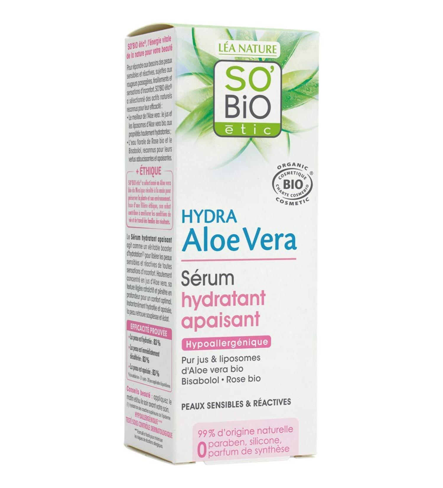 SO'BiO tic Hypoallergenic Moisturizing Serum Aloe Vera 30 ml - Buy Online on GoSupps.com
