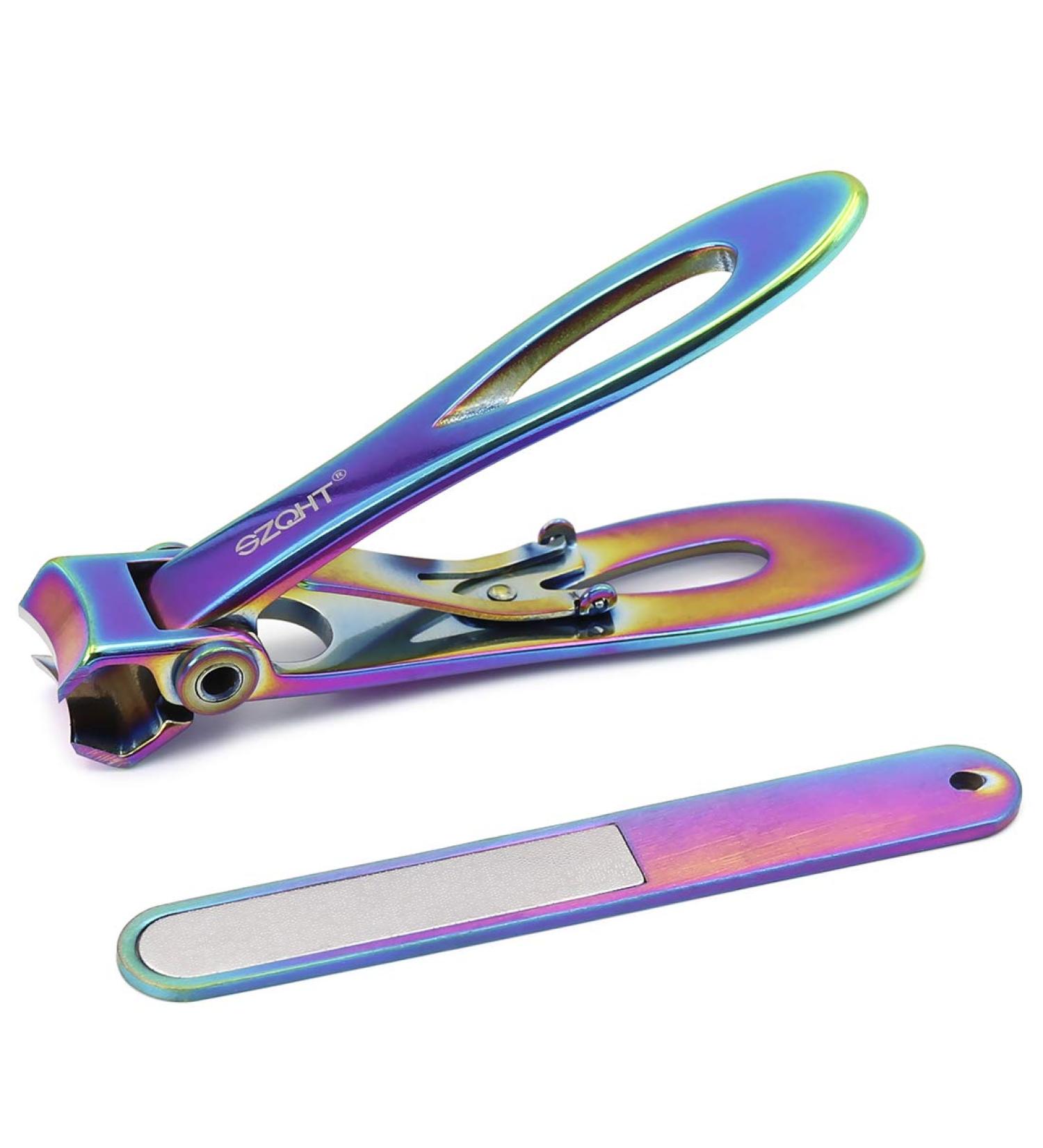 SZQHT Ultra Wide Jaw Opening Nail Clippers Set - For Thick Nails, Ingrown Toenails - Manicure and Pedicure Cutter for Men and Women (Gray) - Buy Online on GoSupps.com