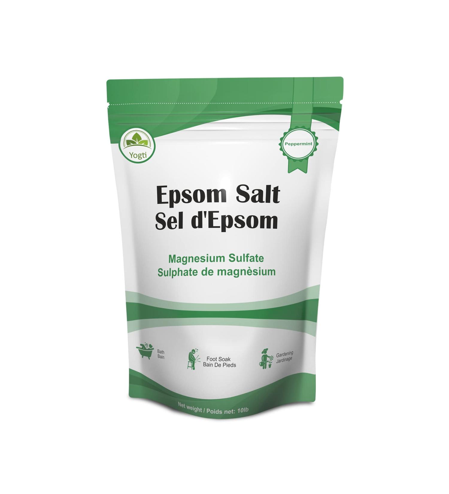 Yogti Peppermint Epsom Salt 10 pound 4.54 kg (Pack of 1)