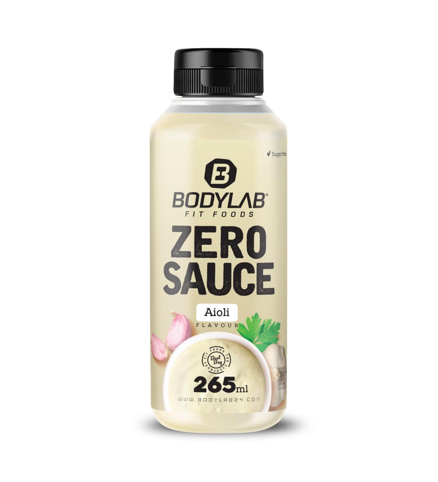 BODYLAB24 Zero Sauce Aioli 265ml - Low-Calorie Fat & Sugar Reduced Dressing for Healthy Eating | Perfect for Dishes & Diets - Buy Online on GoSupps.com