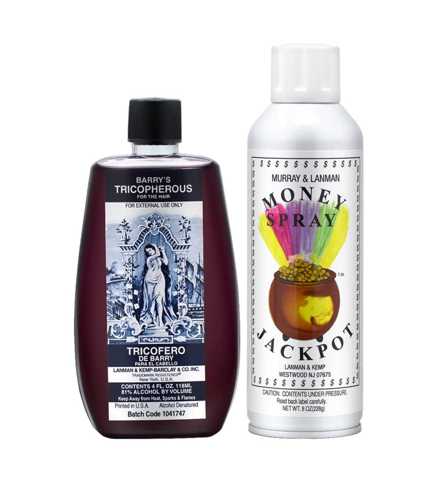 Lenman & Kemp Barry's Tricopherous (Black) 8oz + Money & Jackpot Spray 8oz