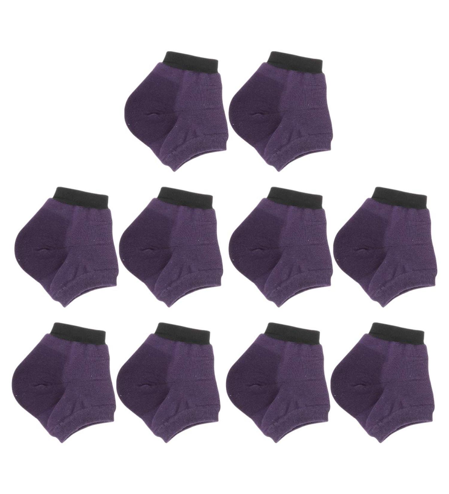 EXCEART 5 Pairs Moisturizing Socks Heel Protector Socks Cracked Heel Repair Anti-crack Socks Spa Socks Heel Socks Silicone Socks Spa Gel Socks Foot Purple Cotton Summer - Buy Online on GoSupps.com