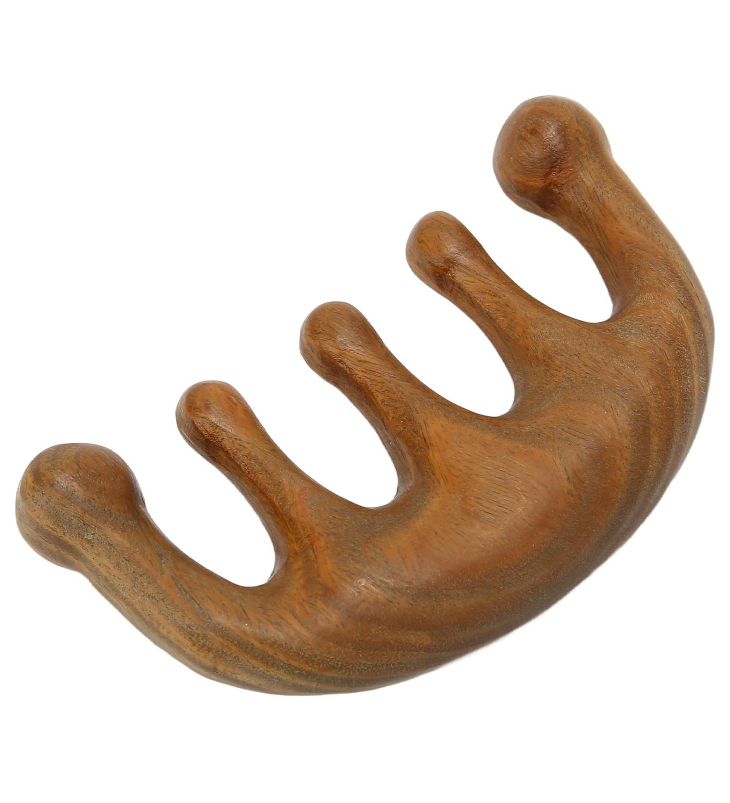 Buy Wooden Massage Comb | Sandalwood Scalp Massager for Head Neck & Shoulder Relief - Buy Online on GoSupps.com