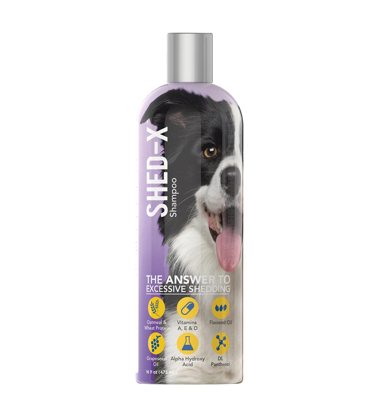Shed-X Shed Control Shampoo for Dogs 16 oz - Reduce Shedding, Infused with Vitamins and Antioxidants for a Healthy Skin and Coat - Buy Online on GoSupps.com