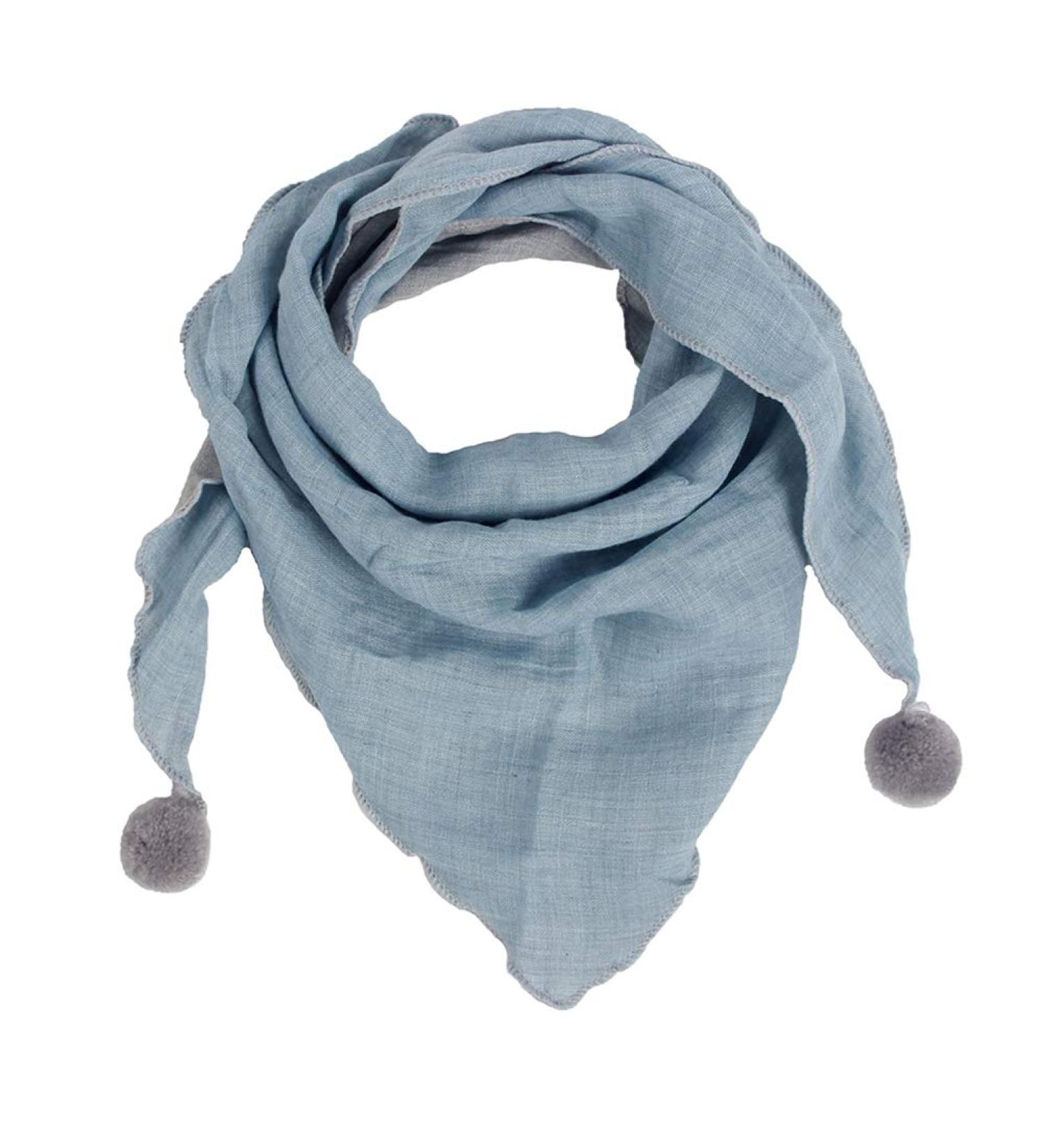 Asudaro Baby Scarf - Cute Triangle Cotton Scarf with Hair Ball for Boys and Girls - Buy Online on GoSupps.com