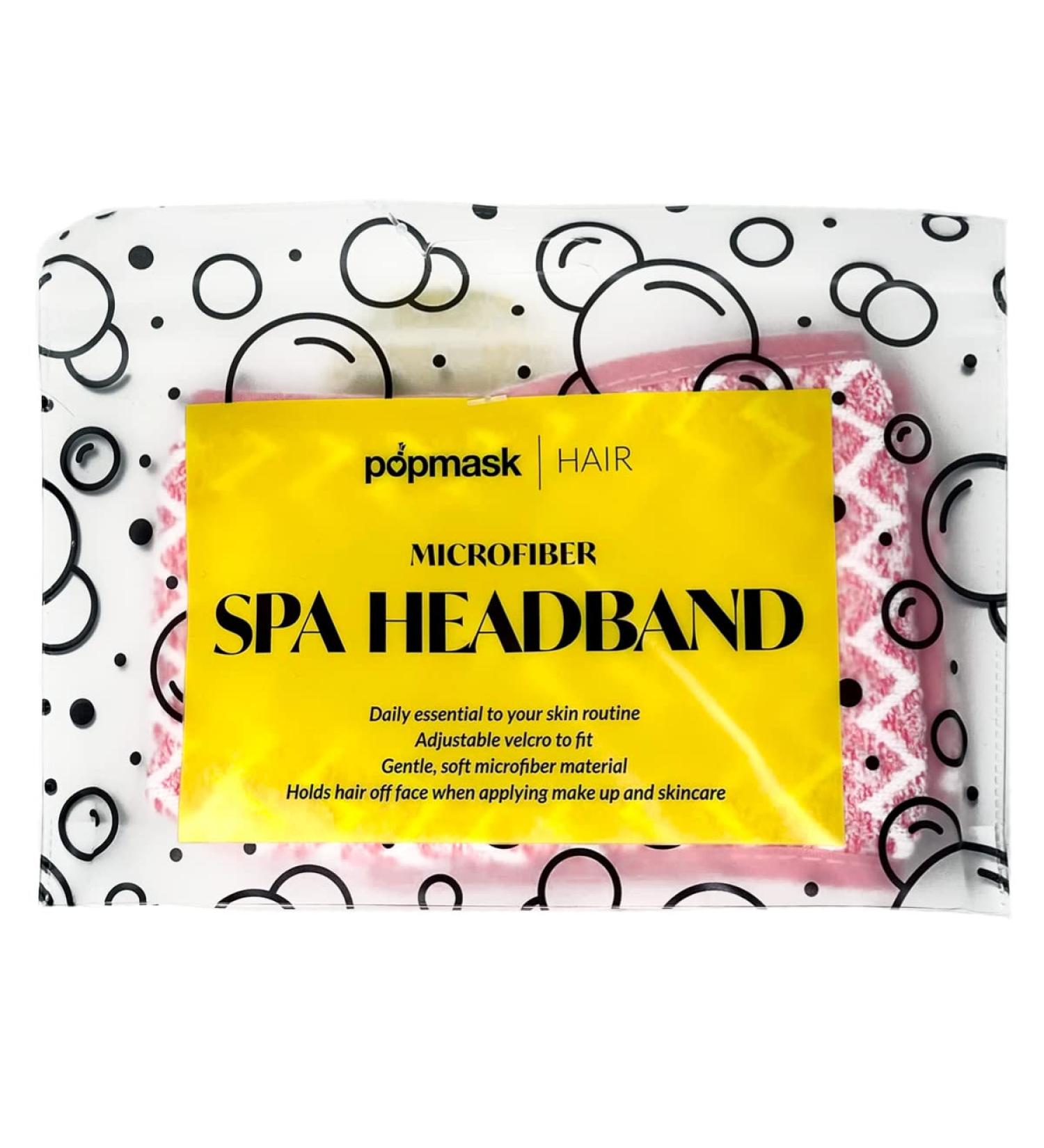 Pop Mask Pink Spa Headband | Soft Adjustable Microfiber for Skincare | Super Absorbent & Gentle on Sensitive Skin - Buy Online on GoSupps.com