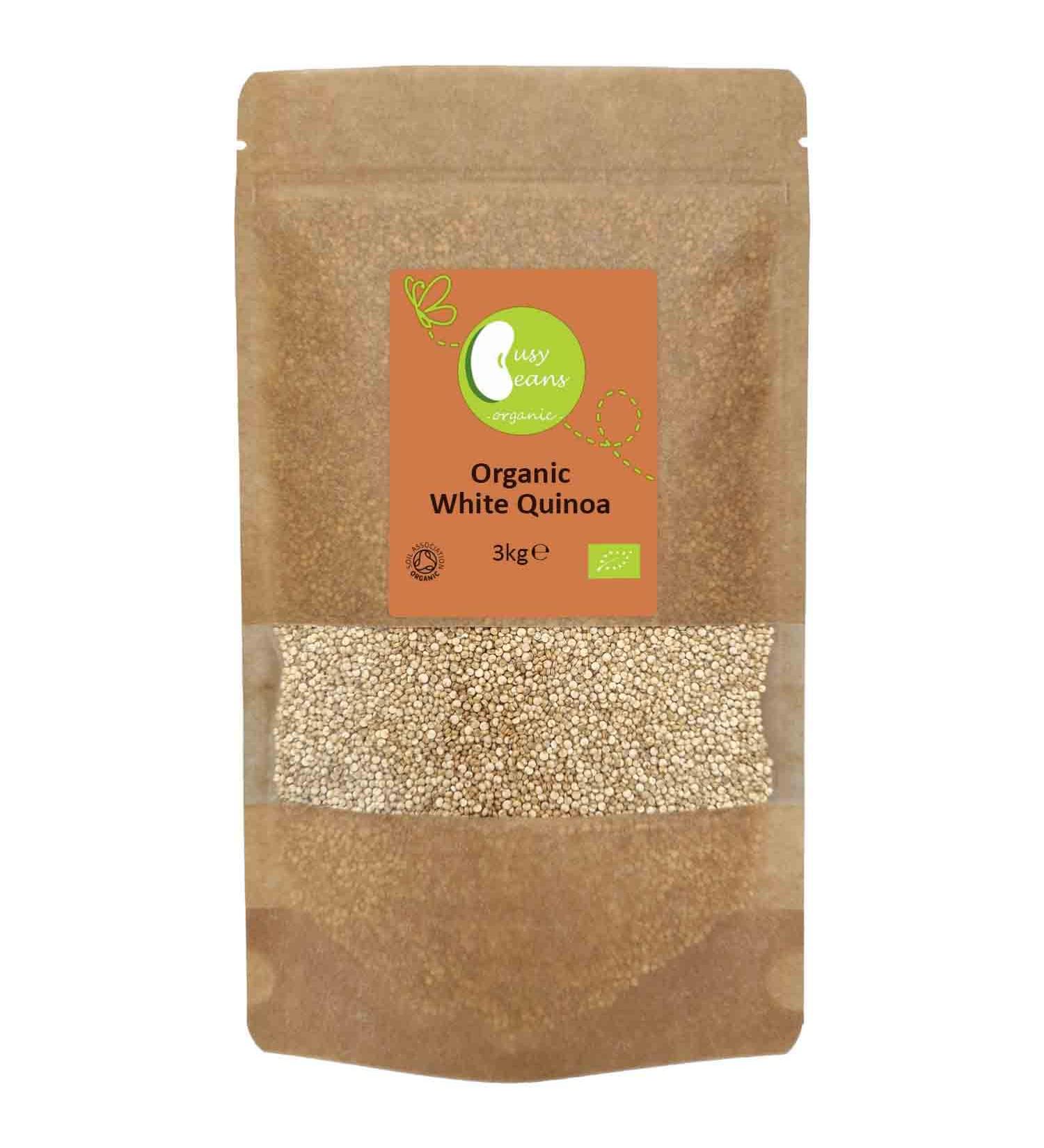 Organic White Quinoa -Certified Organic- by Busy Beans Organic (3kg) - Buy Online on GoSupps.com