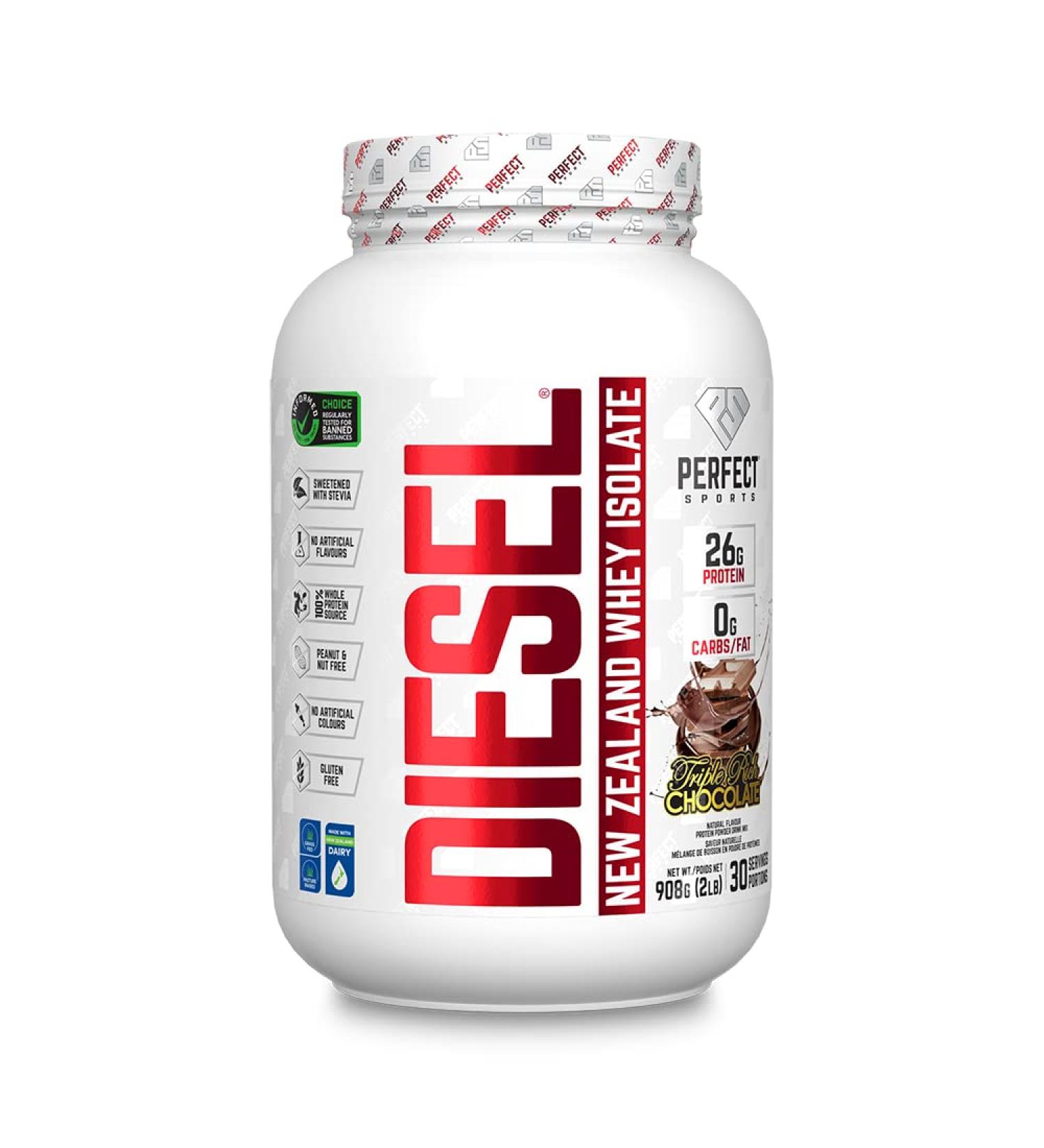 DIESEL New Zealand Whey Protein - Triple Rich Dark Chocolate 2lbs Triple Rich Dark Chocolate 908 g (Pack of 1) - Buy Online on GoSupps.com