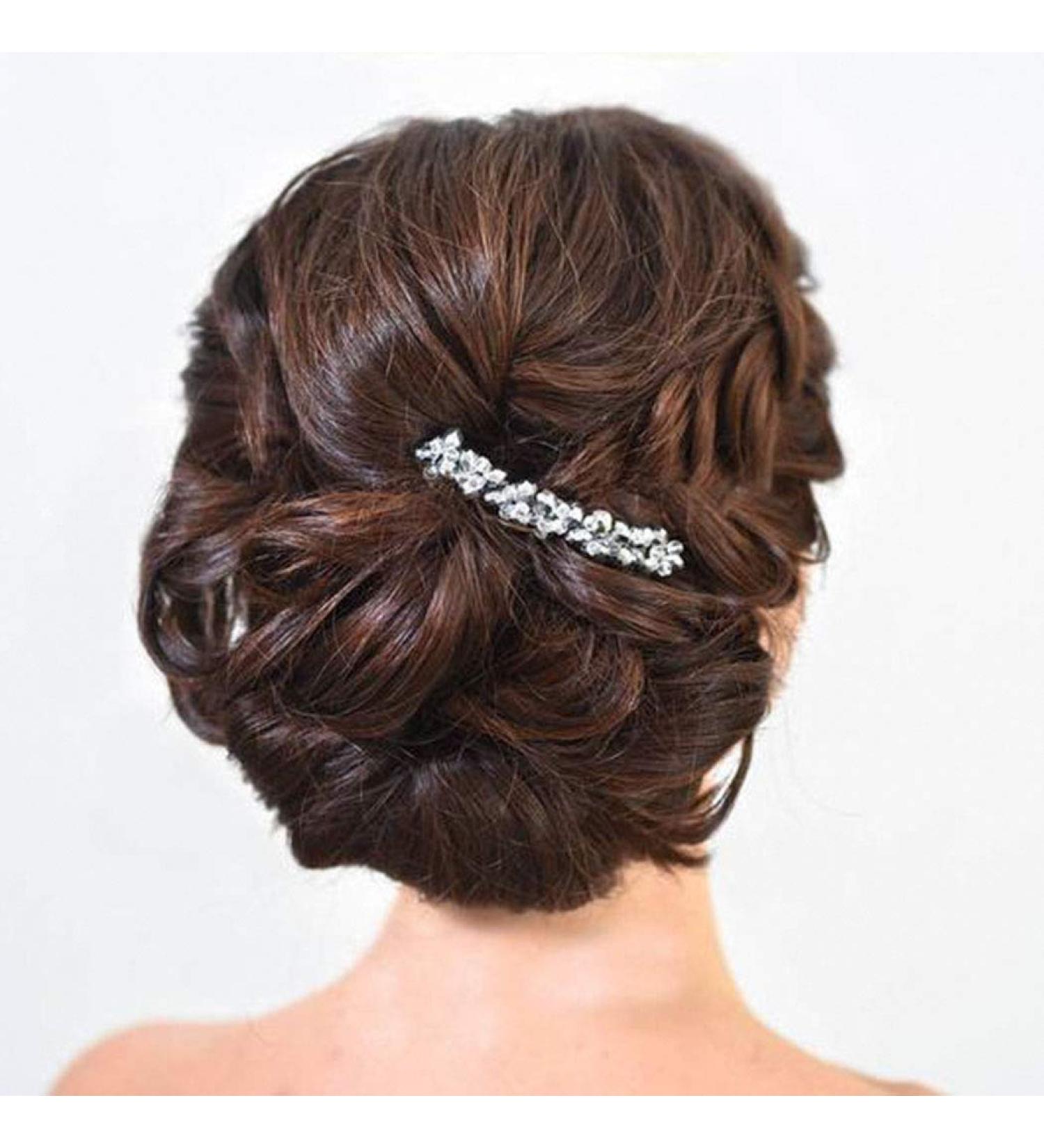 Jeairts Crystal Bride Wedding Hair Comb - Silver Rhinestone Bridal Hair Piece for Women and Girls - Buy Online on GoSupps.com