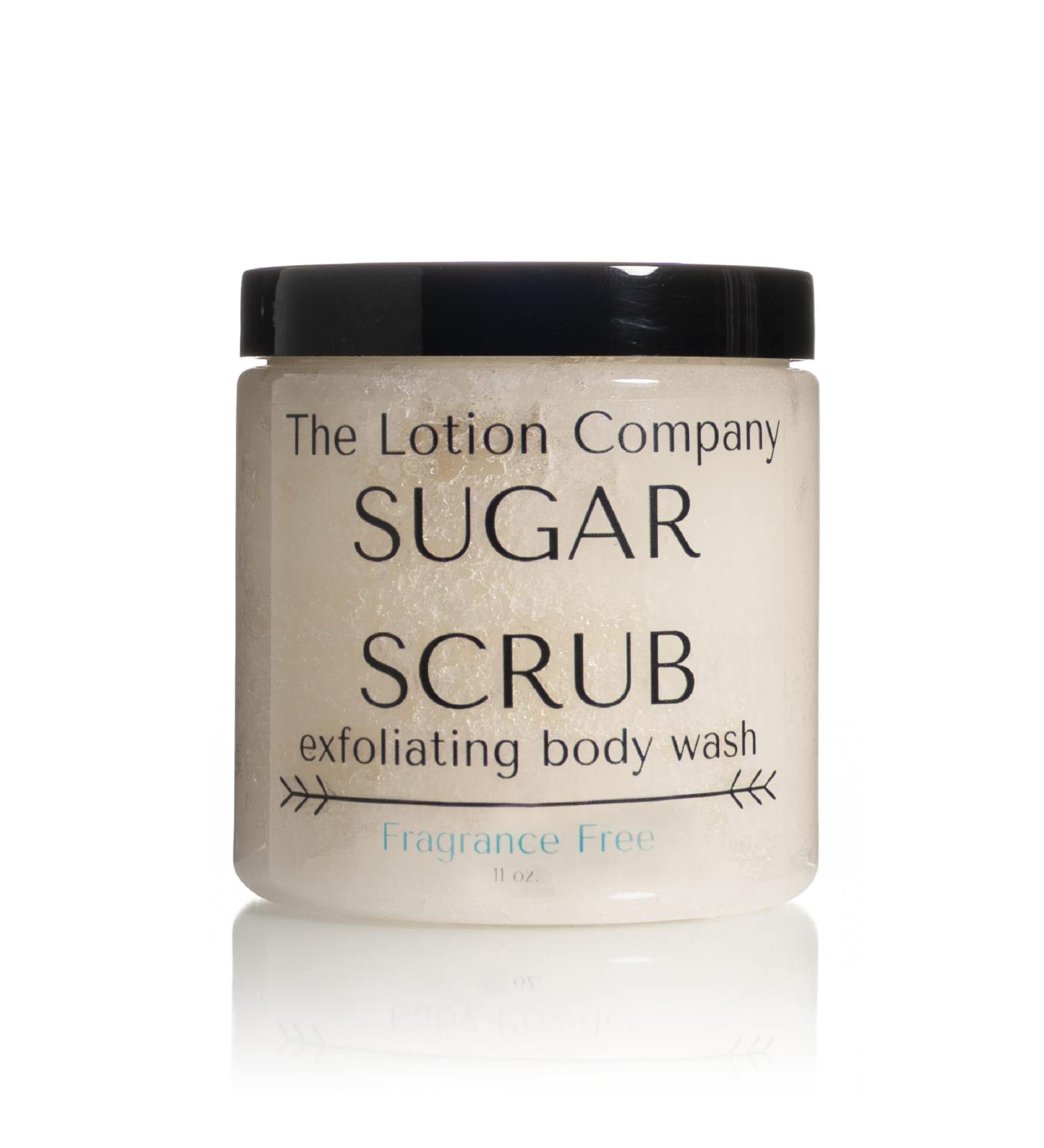 The Lotion Company Sugar Scrub Exfoliating Body Wash - Paraben & Cruelty Free, Made in USA | Bath and Shower Exfoliator, Fragrance-Free - Buy Online on GoSupps.com