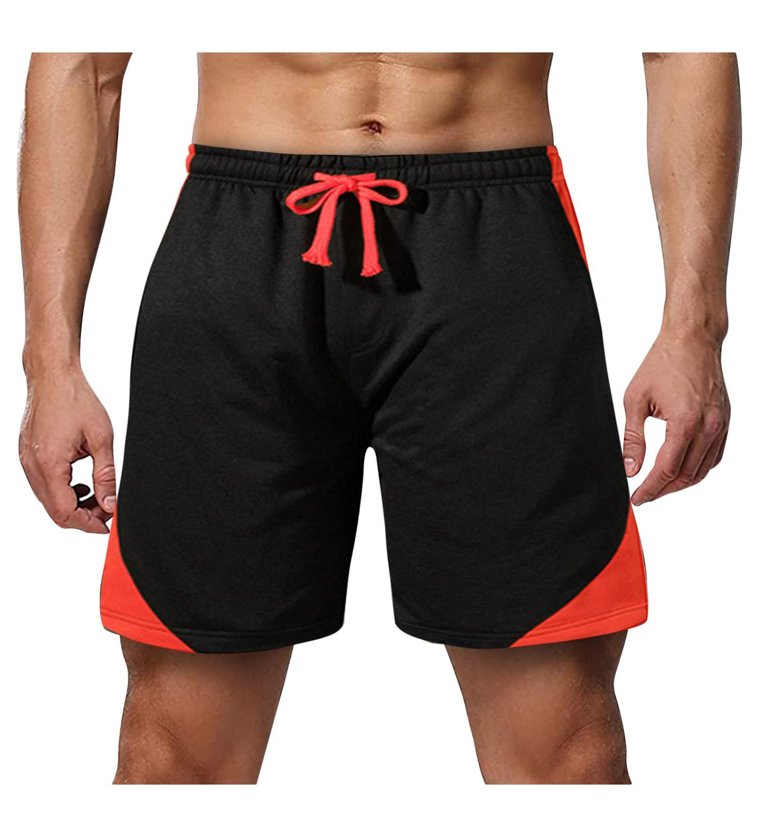Ronony Men's Quick-Dry Breathable Sports Shorts - Lightweight Running & Gym Pants with Pockets - Perfect for Fitness & Training - Orange - Buy Online on GoSupps.com
