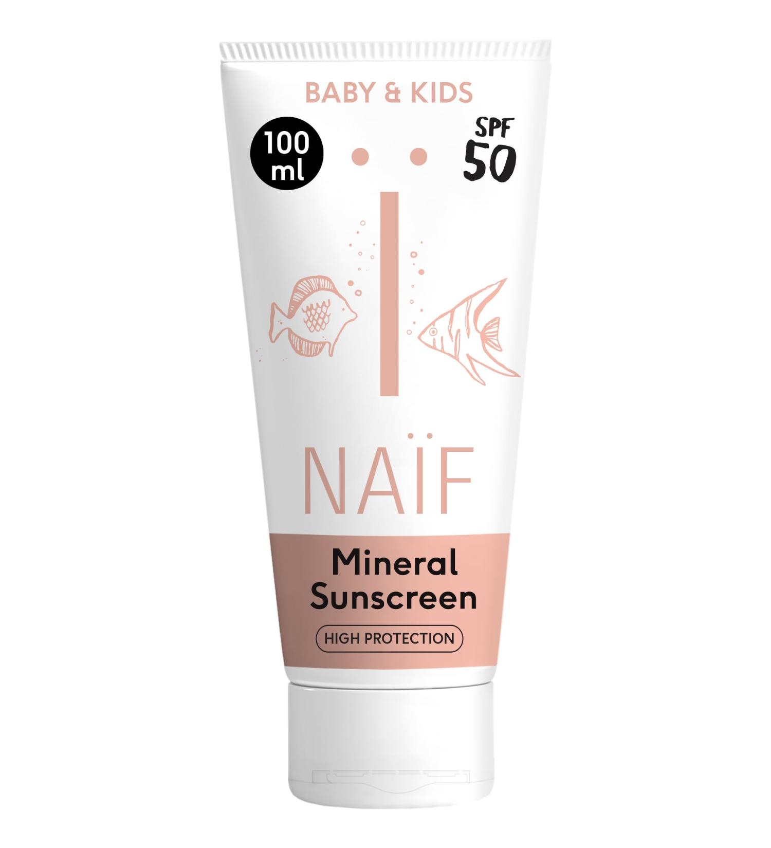 Na f Mineral Sunscreen for Baby & Child | SPF 50 | Natural Ingredients No Microplastics Vegan - 100ml - Buy Online on GoSupps.com