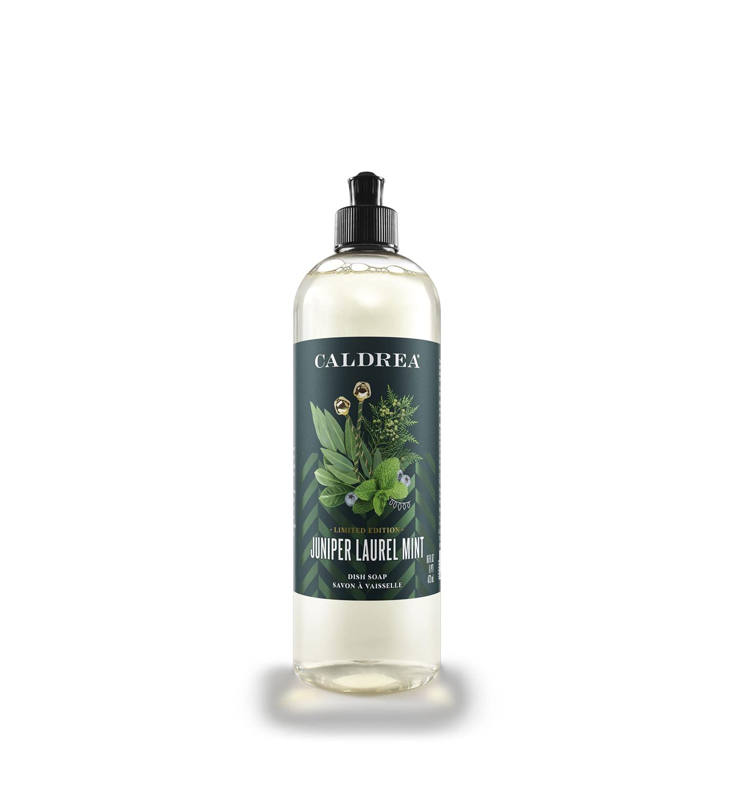 Caldrea Biodegradable Dish Soap with Soap Bark and Aloe Vera - Juniper Laurel Mint Scent 16 oz - Buy Online on GoSupps.com