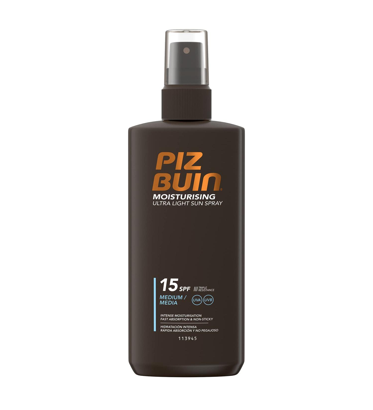 Piz Buin 200Ml Ultra Light Spray Spf15 SPF 15 200 ml (Pack of 1) - Buy Online on GoSupps.com