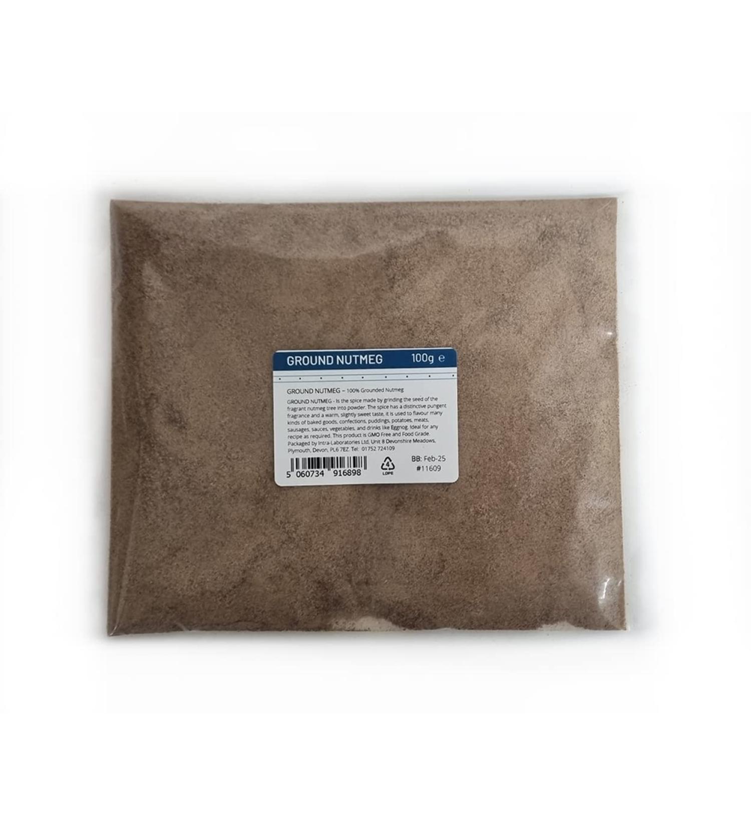 Entirely Ingredients Ground Nutmeg 100g - Selected for Premium Quality - Premium Food Grade - Buy Online on GoSupps.com