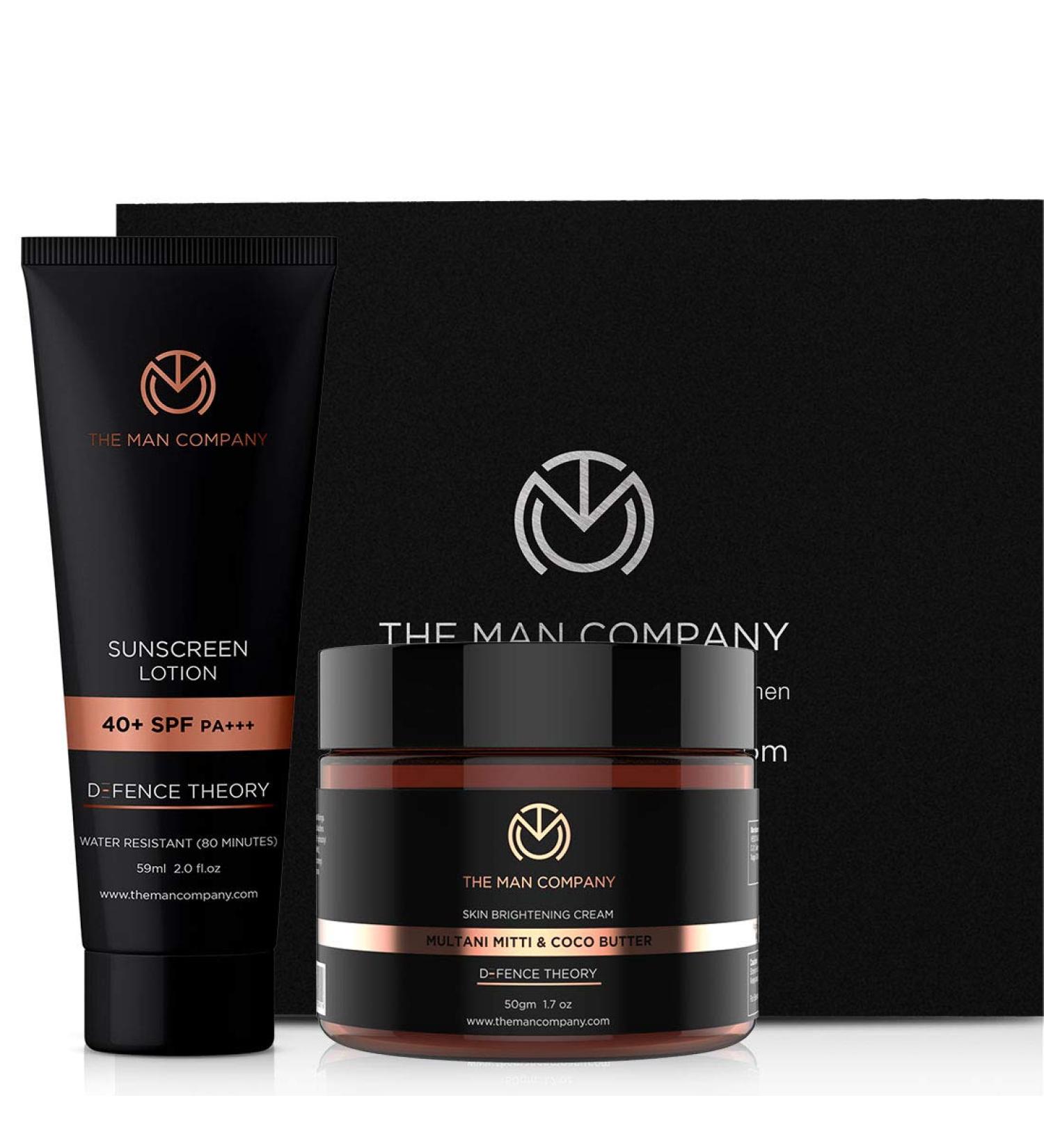 The Man Company Tan Comboskin Brightening Cream 50Gmsunscreen Lotion 59Ml40+ Spfantioxidant Skin Radiance - Buy Online on GoSupps.com