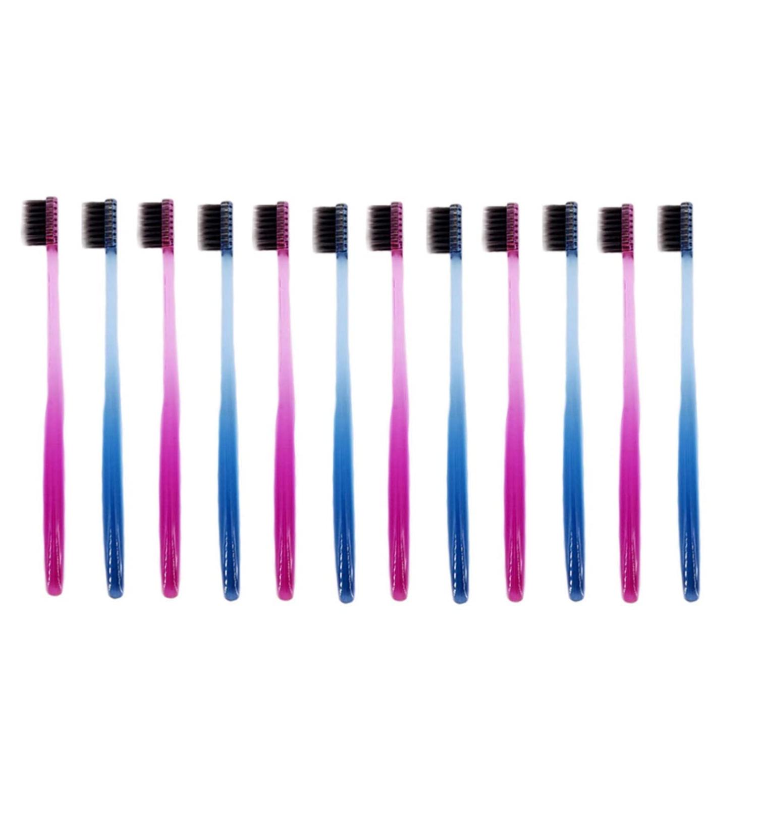 Orthodontic Soft Toothbrush with Interdental Brush | Soft Bristles | Orthodontics Special for Braces (12 Pack) - Blue Red - Buy Online on GoSupps.com