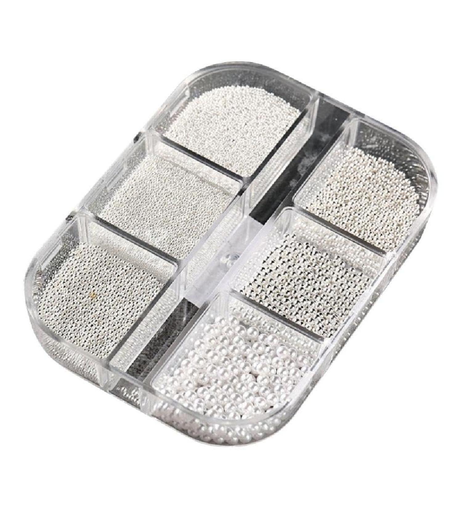 6 3D for Acrylic Nails Steel Beads Mixed DIY Decorations Art - Buy Online on GoSupps.com