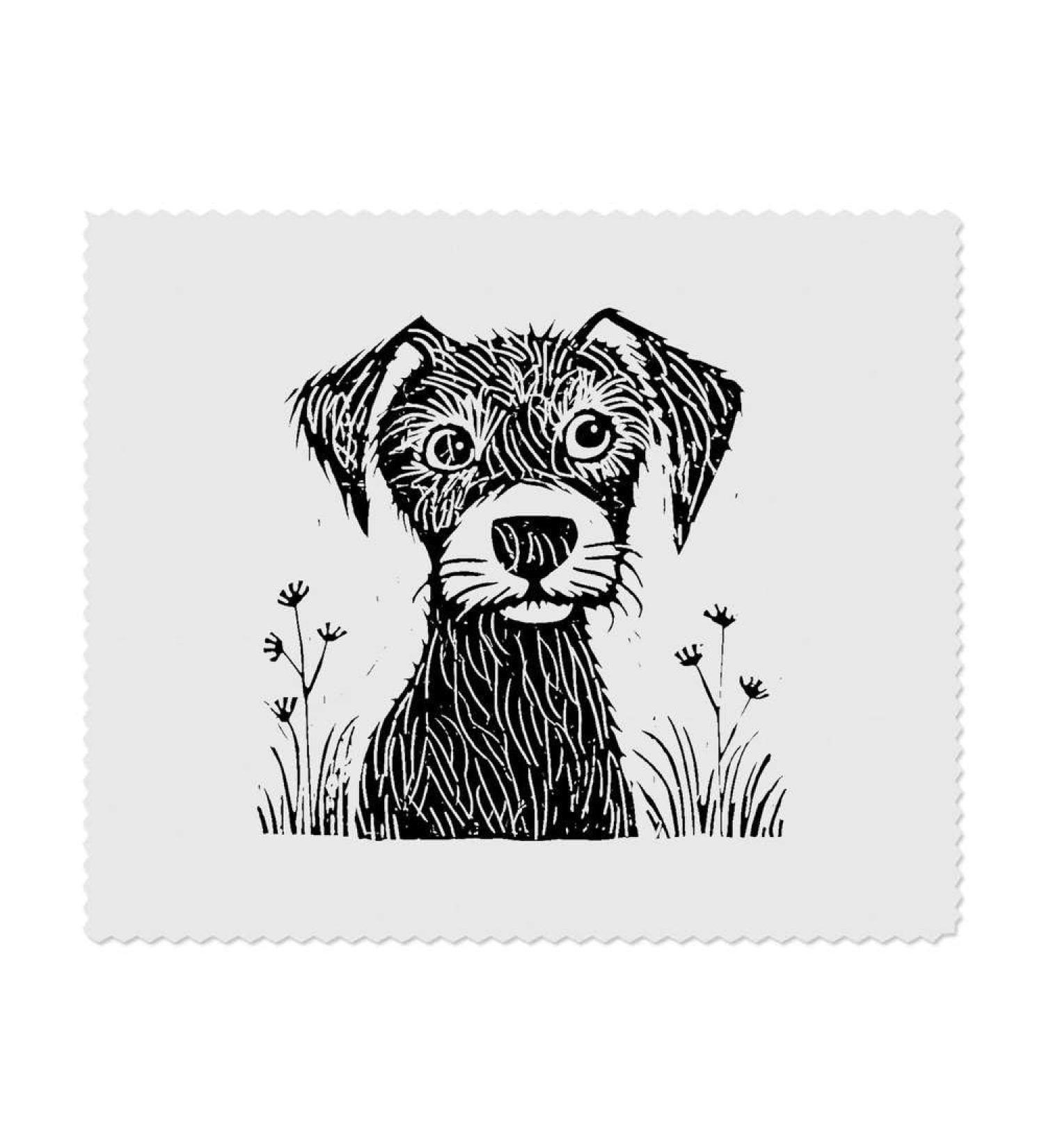 Shop 2x 'Dog in the Grass' Microfiber Lens Cleaning Cloths - Perfect for Glasses & Screens | International Shipping Available - Buy Online on GoSupps.com