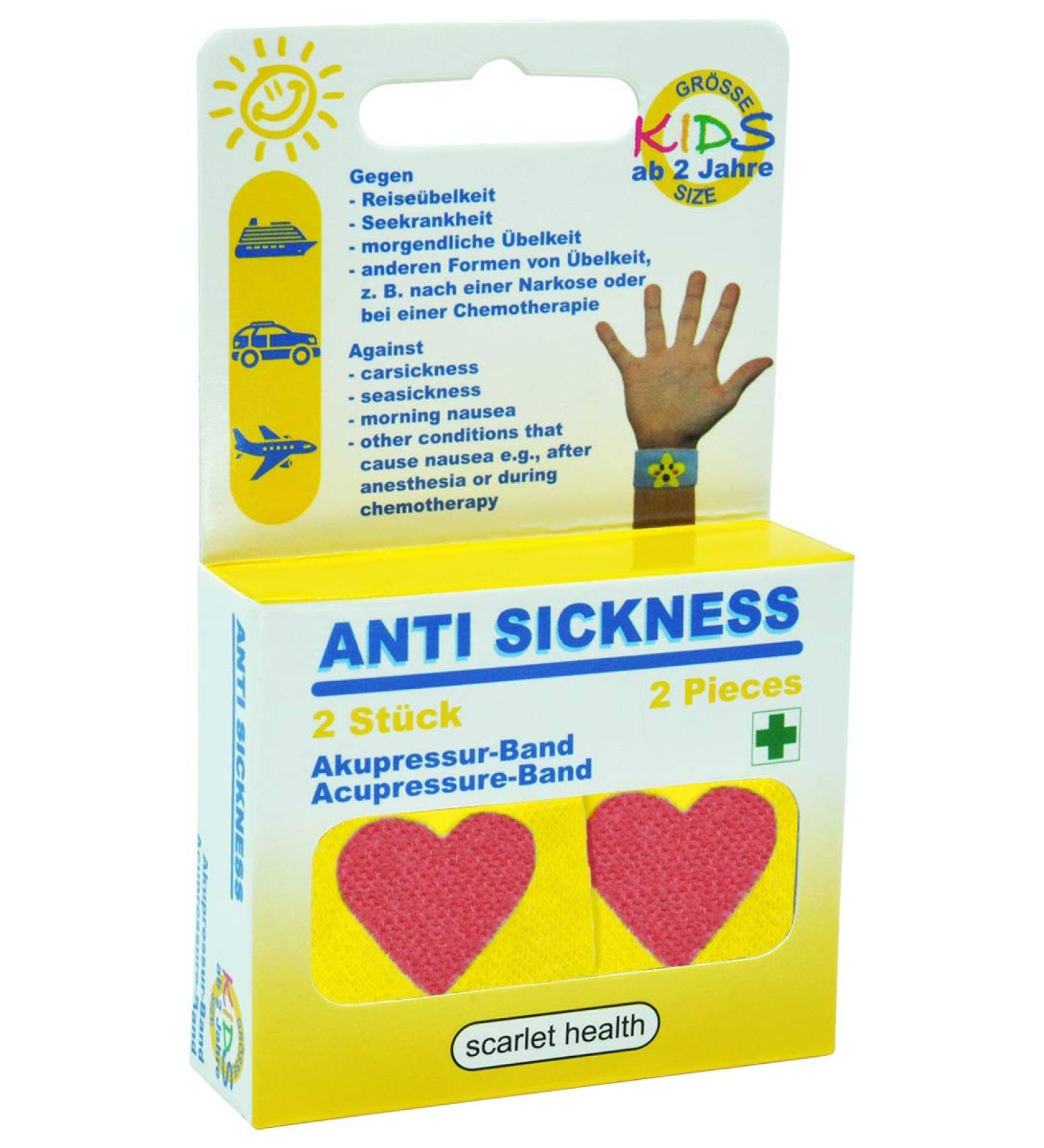 Scarlet Health Acupressure Bands for Nausea & Seasickness | Sea Style | Safe for Adults & Children | 1 Pair with Elastic Straps - Buy Online on GoSupps.com